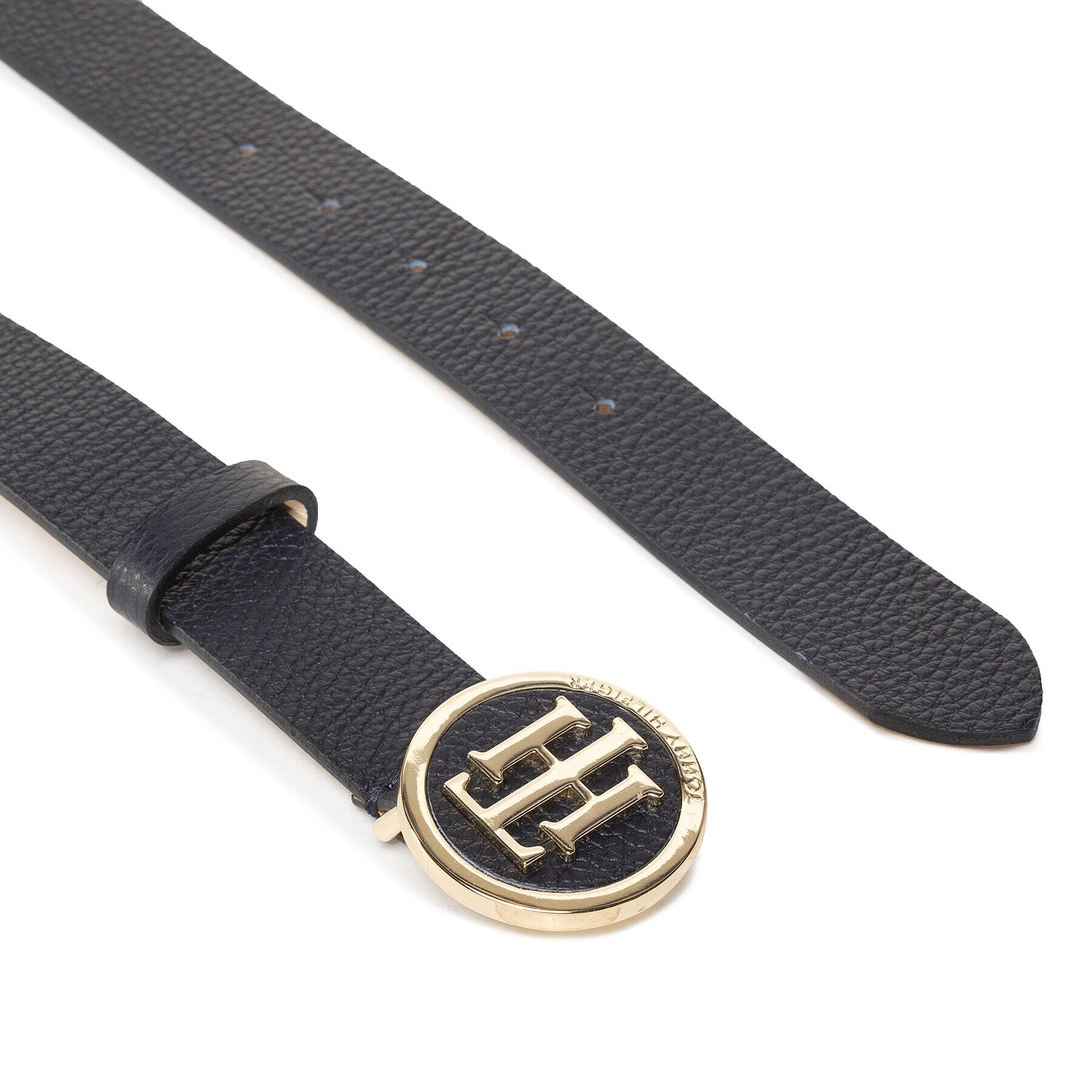 Tommy Hilfiger Дамски колан Th Round Buckle Belt 3.0 AW0AW08605 Тъмносин - Pepit.bg