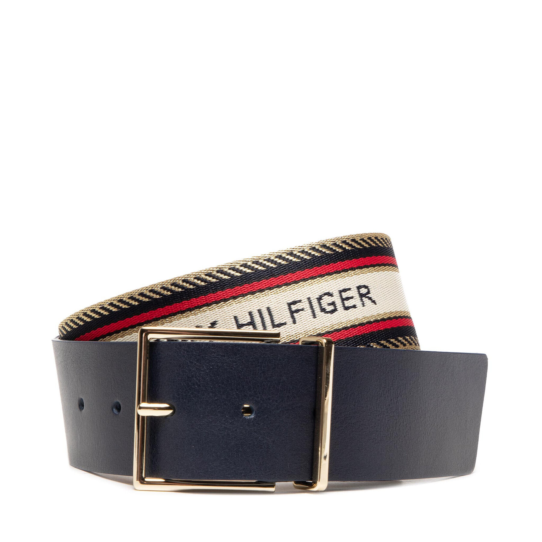 Tommy Hilfiger Дамски колан Th Square Buckle Webbing 4.5 AW0AW10563 Тъмносин - Pepit.bg