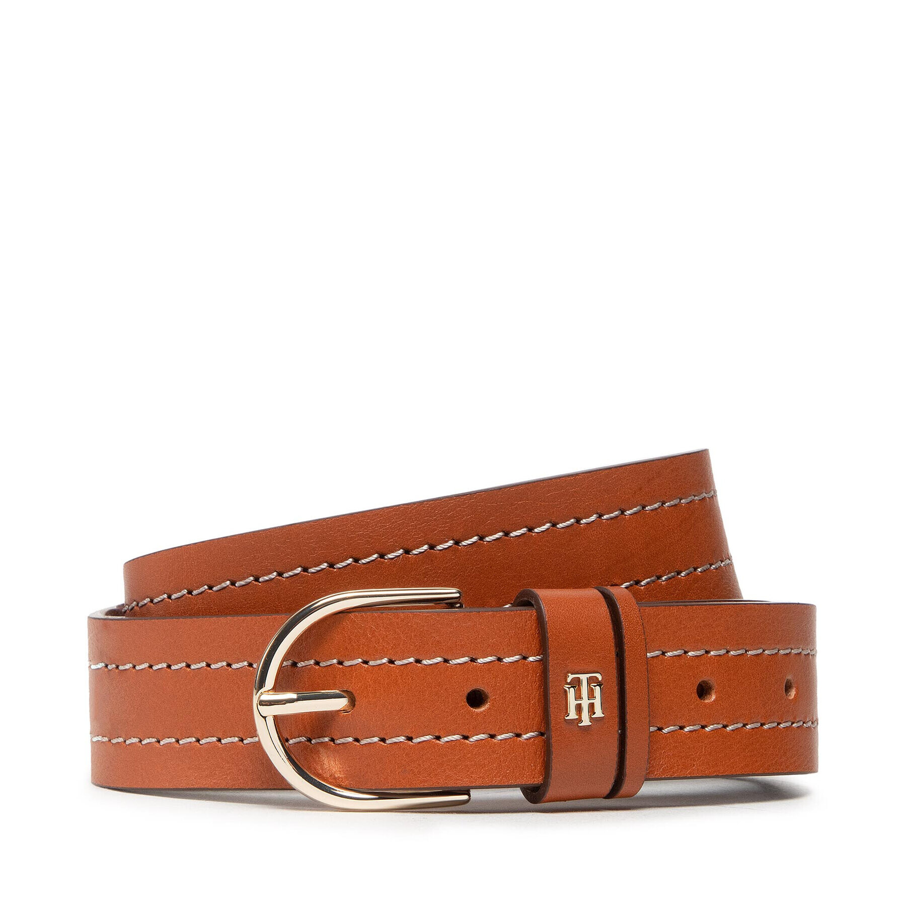 Tommy Hilfiger Дамски колан Th Timeless Belt Stiched 3.5 AW0AW12139 Кафяв - Pepit.bg