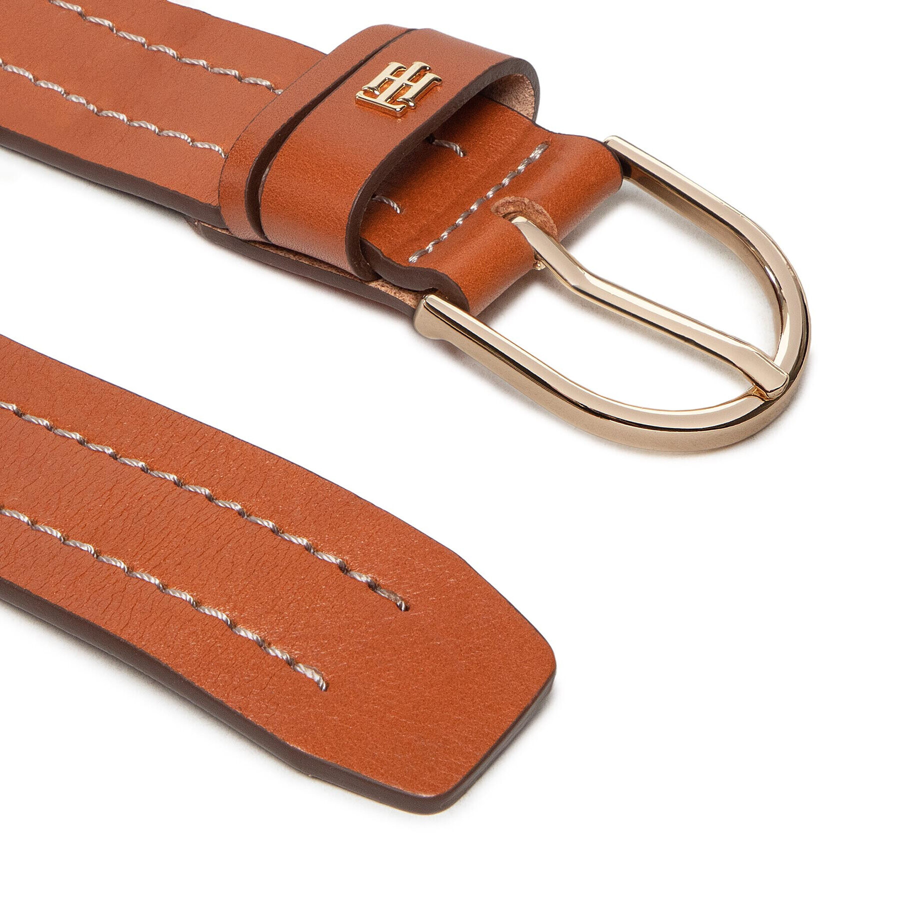 Tommy Hilfiger Дамски колан Th Timeless Belt Stiched 3.5 AW0AW12139 Кафяв - Pepit.bg