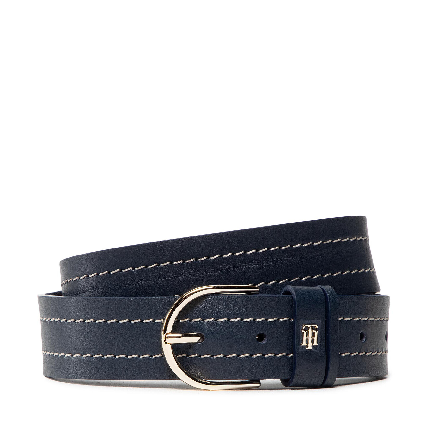 Tommy Hilfiger Дамски колан Th Timeless Belt Stiched 3.5 AW0AW12139 Тъмносин - Pepit.bg