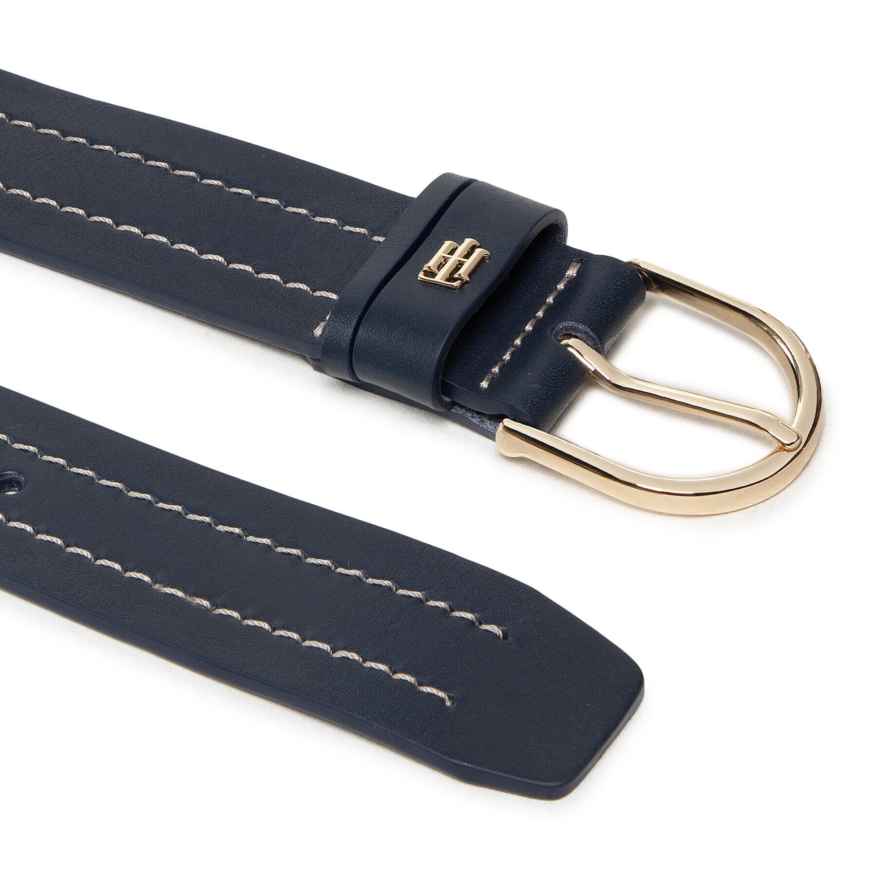 Tommy Hilfiger Дамски колан Th Timeless Belt Stiched 3.5 AW0AW12139 Тъмносин - Pepit.bg