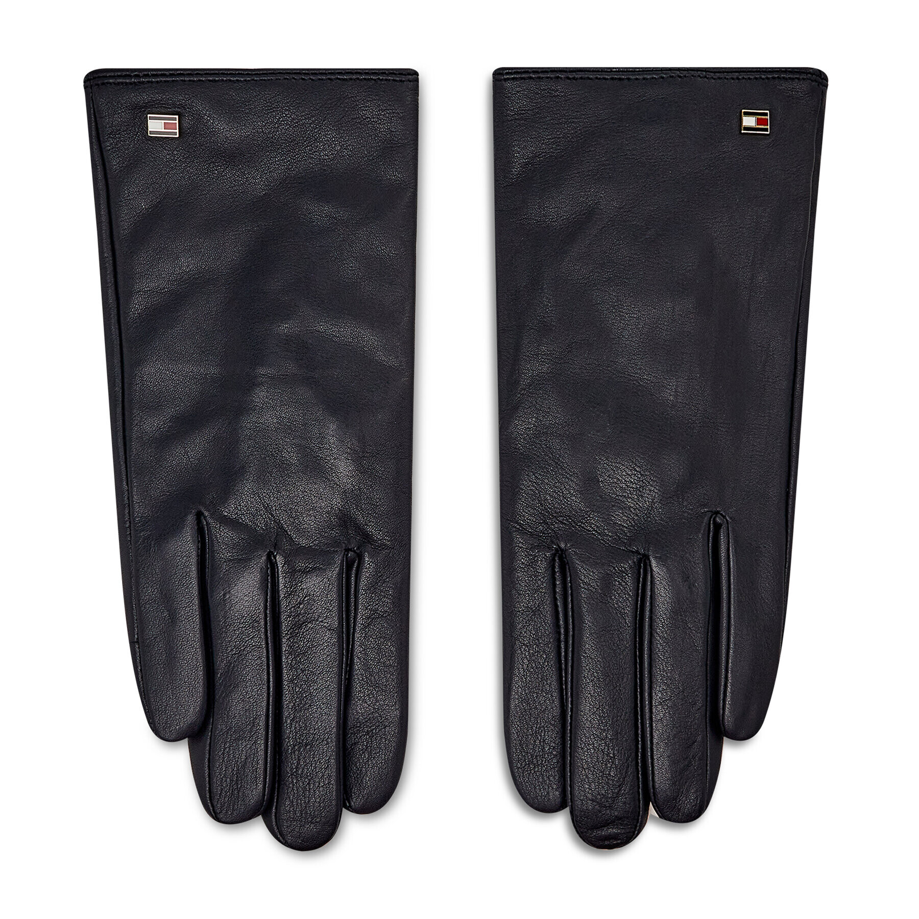 Tommy Hilfiger Дамски ръкавици Essential Leather Gloves AW0AW10733 Тъмносин - Pepit.bg