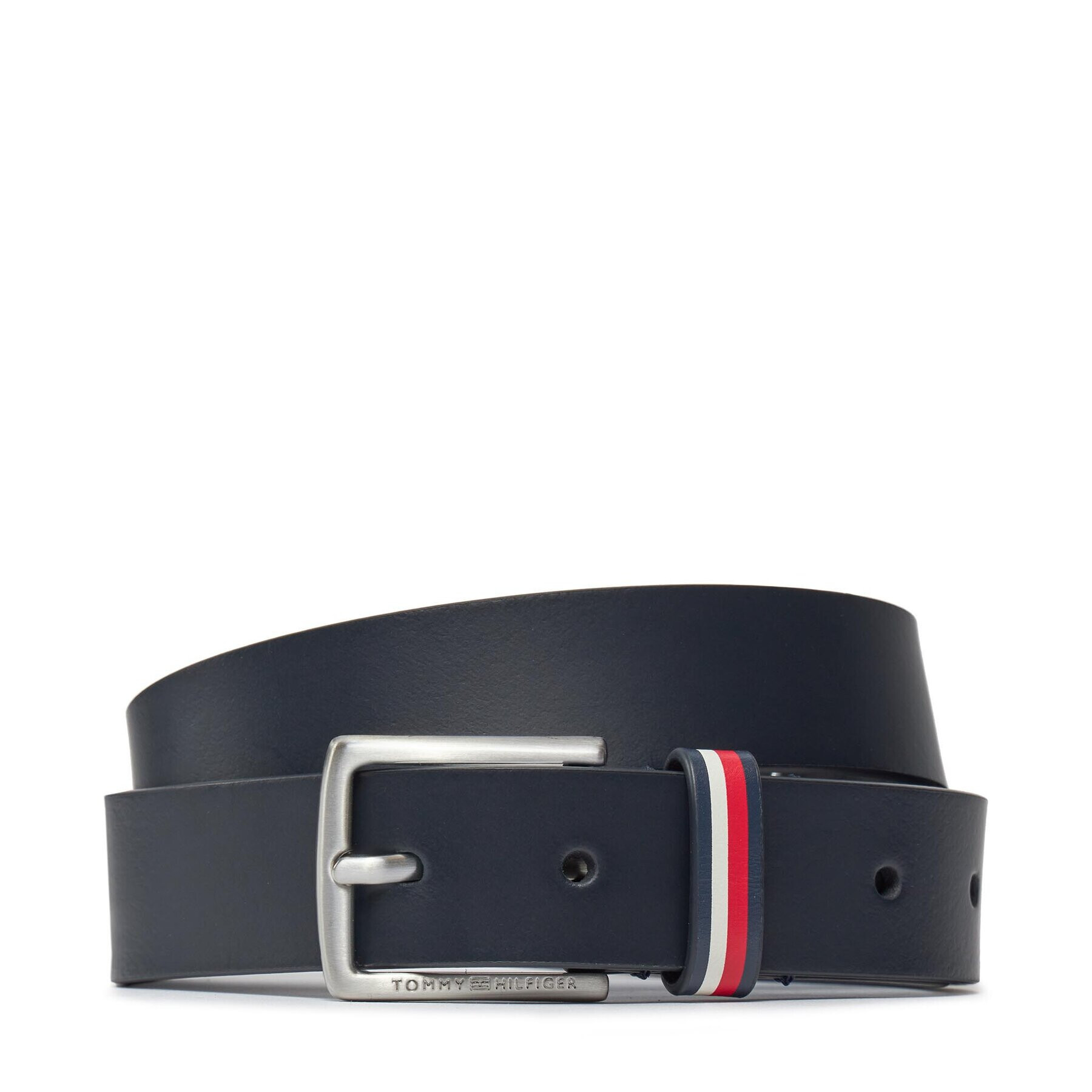 Tommy Hilfiger Детски колан Leather Belt AU0AU01741 Тъмносин - Pepit.bg