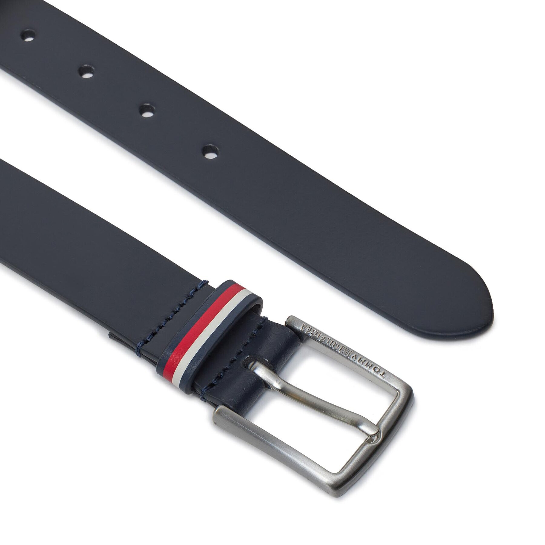 Tommy Hilfiger Детски колан Leather Belt AU0AU01741 Тъмносин - Pepit.bg