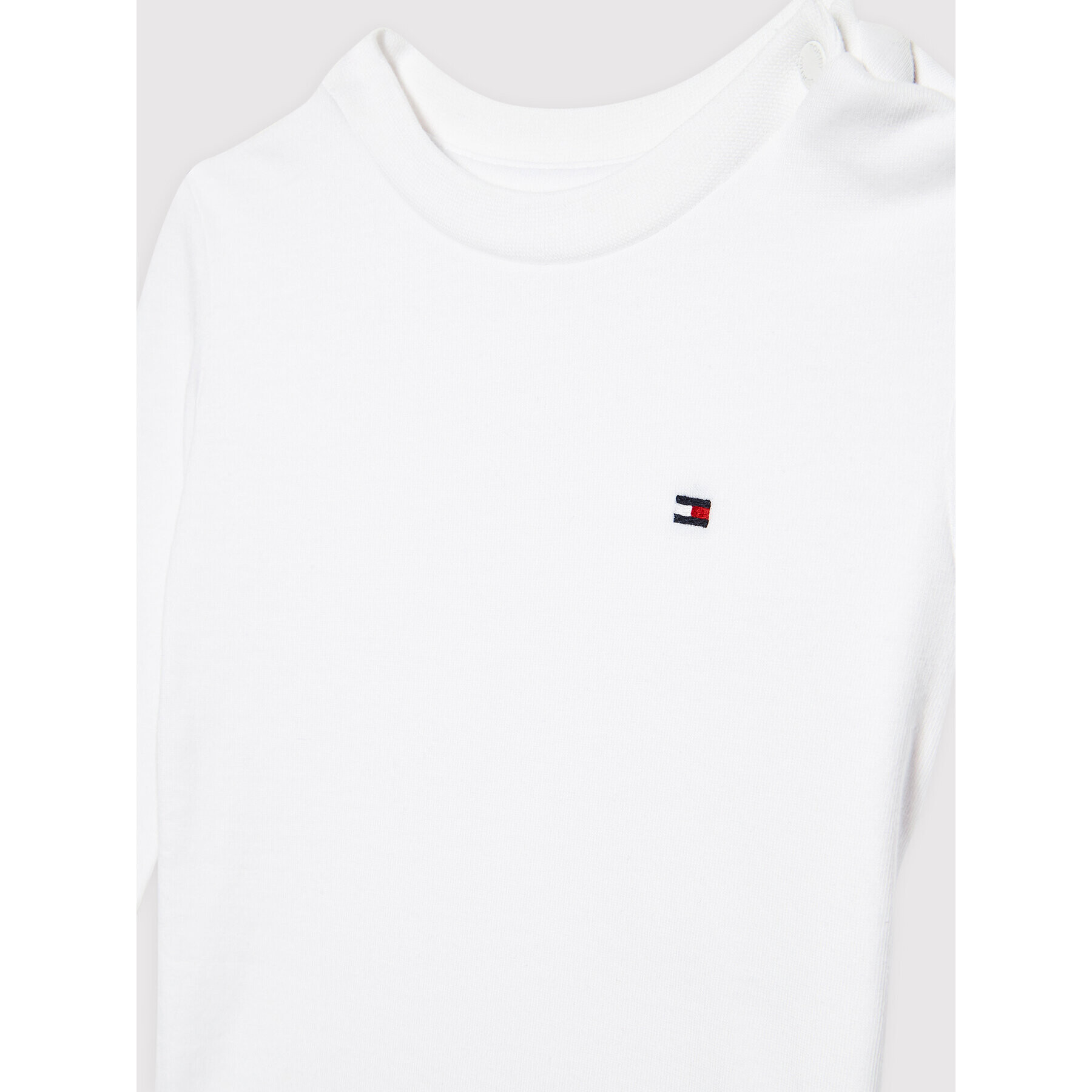Tommy Hilfiger Детско боди Baby Solid KN0KN01408 Бял Regular Fit - Pepit.bg