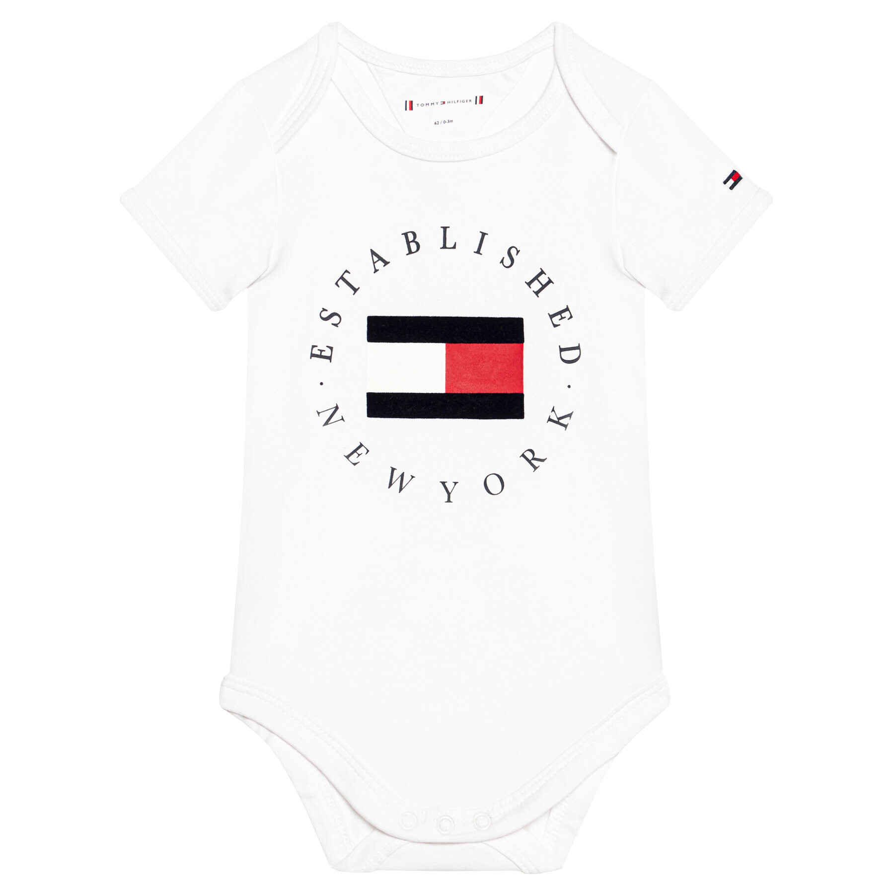 Tommy Hilfiger Детско боди Established KN0KN01289 Бял Regular Fit - Pepit.bg