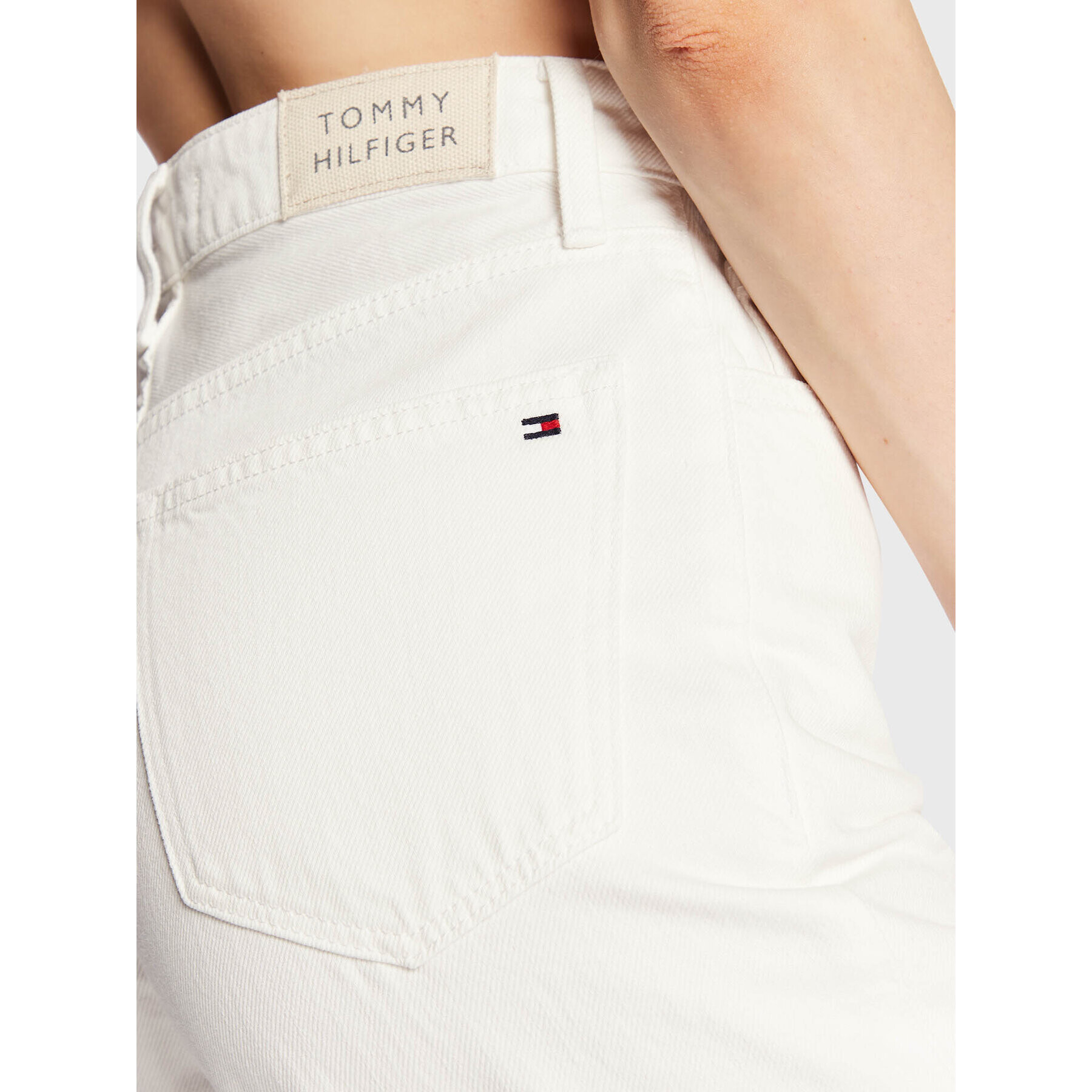 Tommy Hilfiger Дънки Balloon WW0WW37260 Бял Relaxed Fit - Pepit.bg