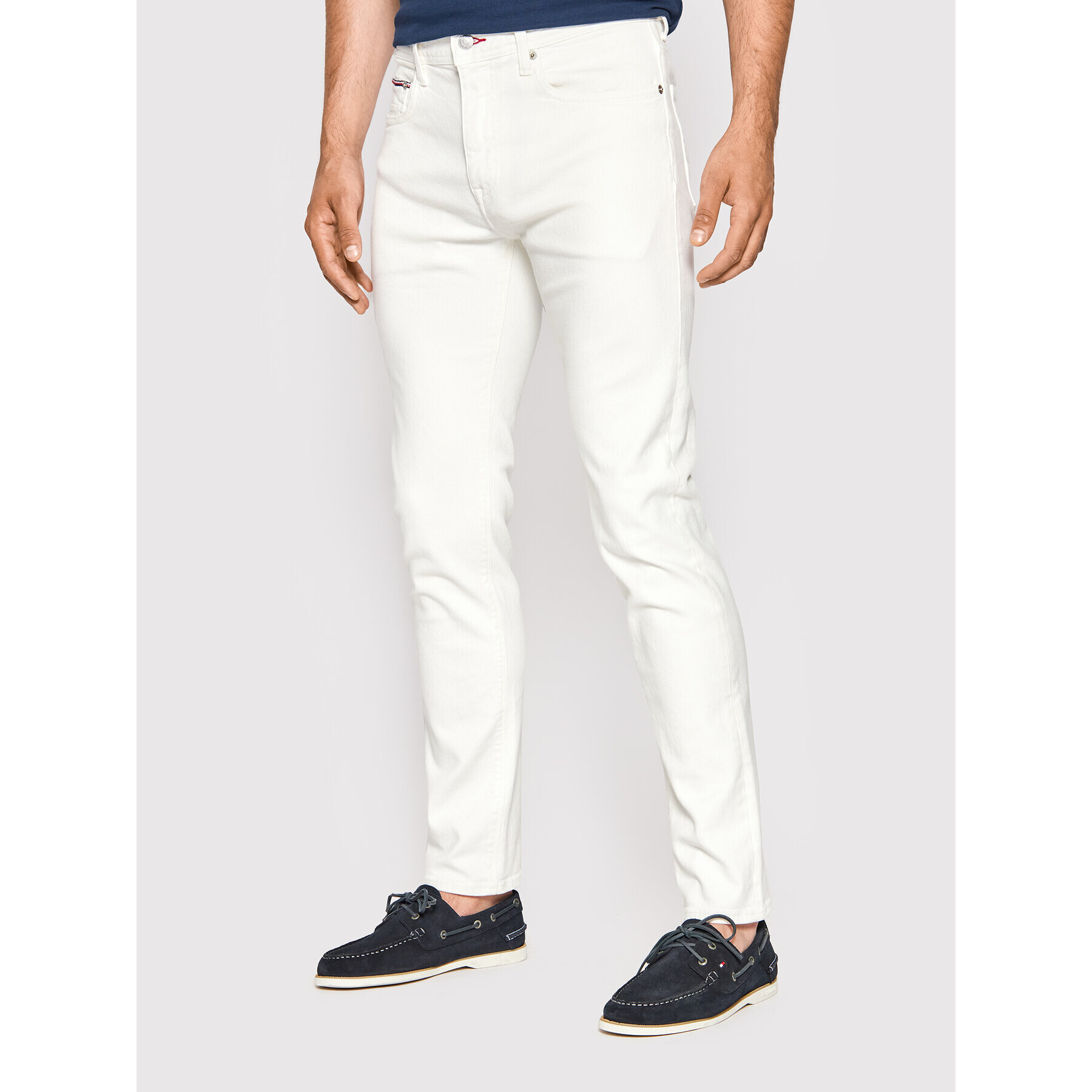 Tommy Hilfiger Дънки Bleecker MW0MW23693 Бял Slim Fit - Pepit.bg