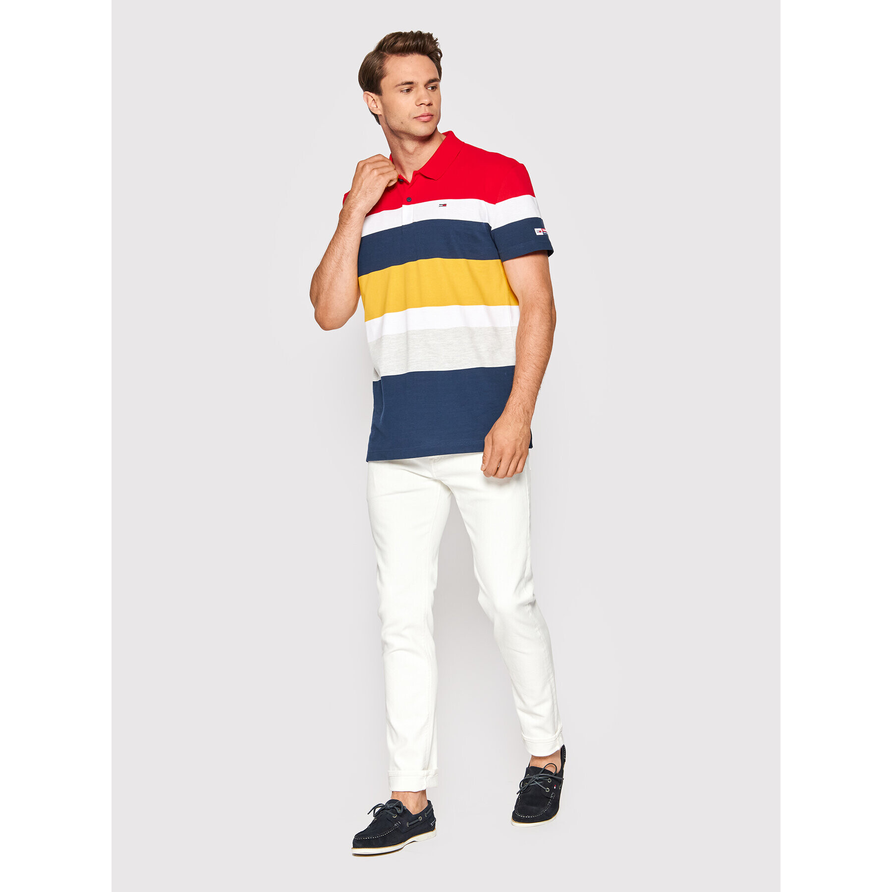 Tommy Hilfiger Дънки Bleecker MW0MW23693 Бял Slim Fit - Pepit.bg