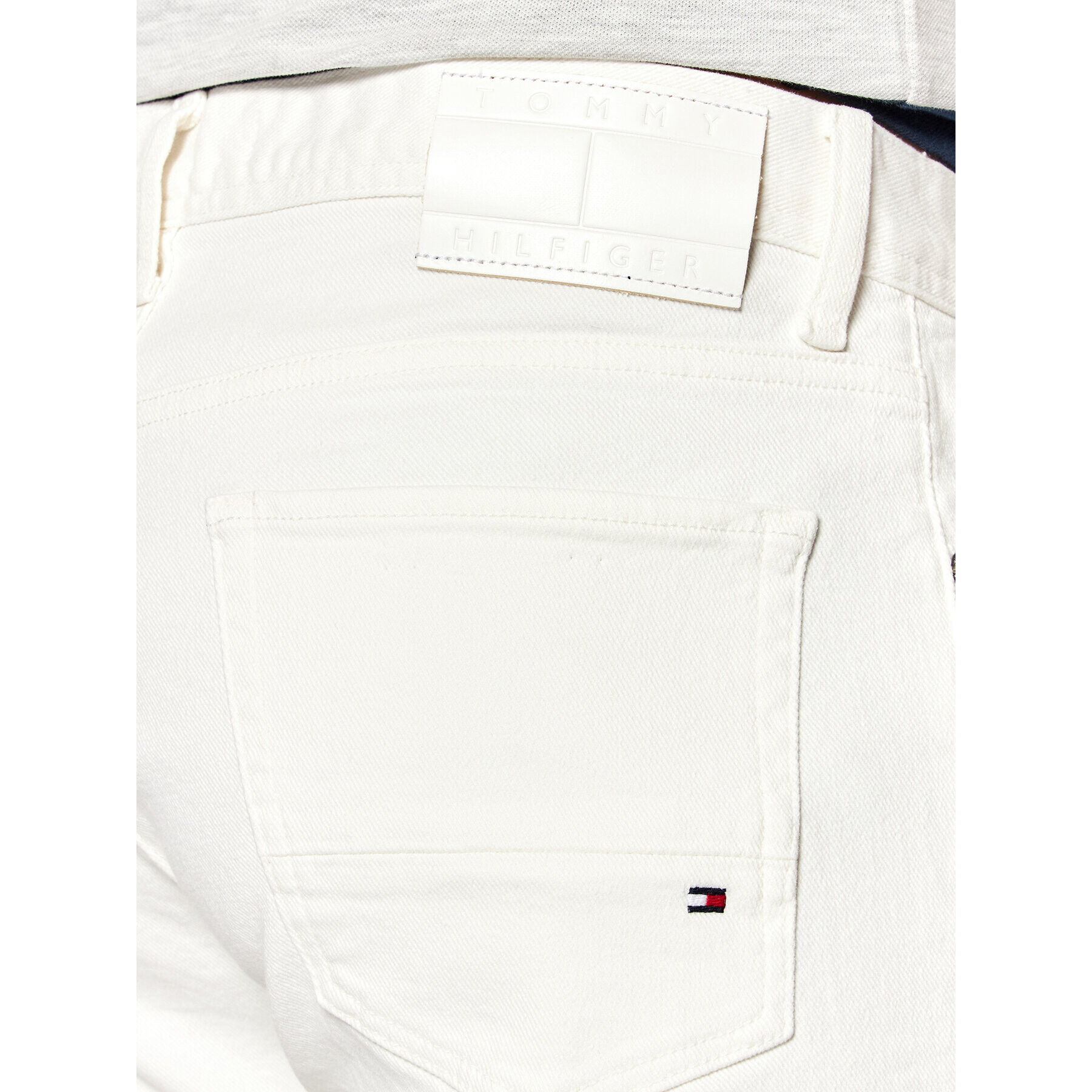 Tommy Hilfiger Дънки Bleecker MW0MW23693 Бял Slim Fit - Pepit.bg