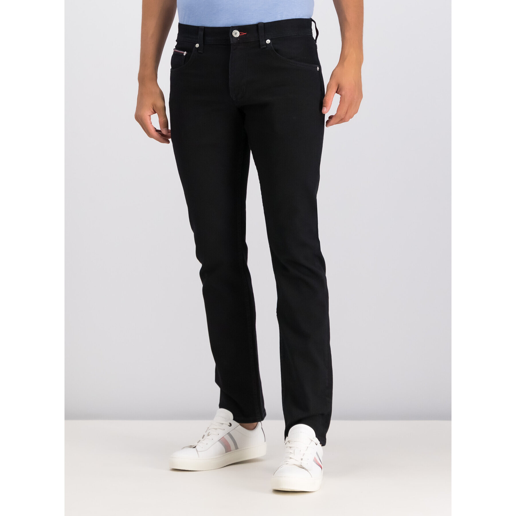 Tommy Hilfiger Дънки Bleecker Signature MW0MW10876 Черен Slim Fit - Pepit.bg