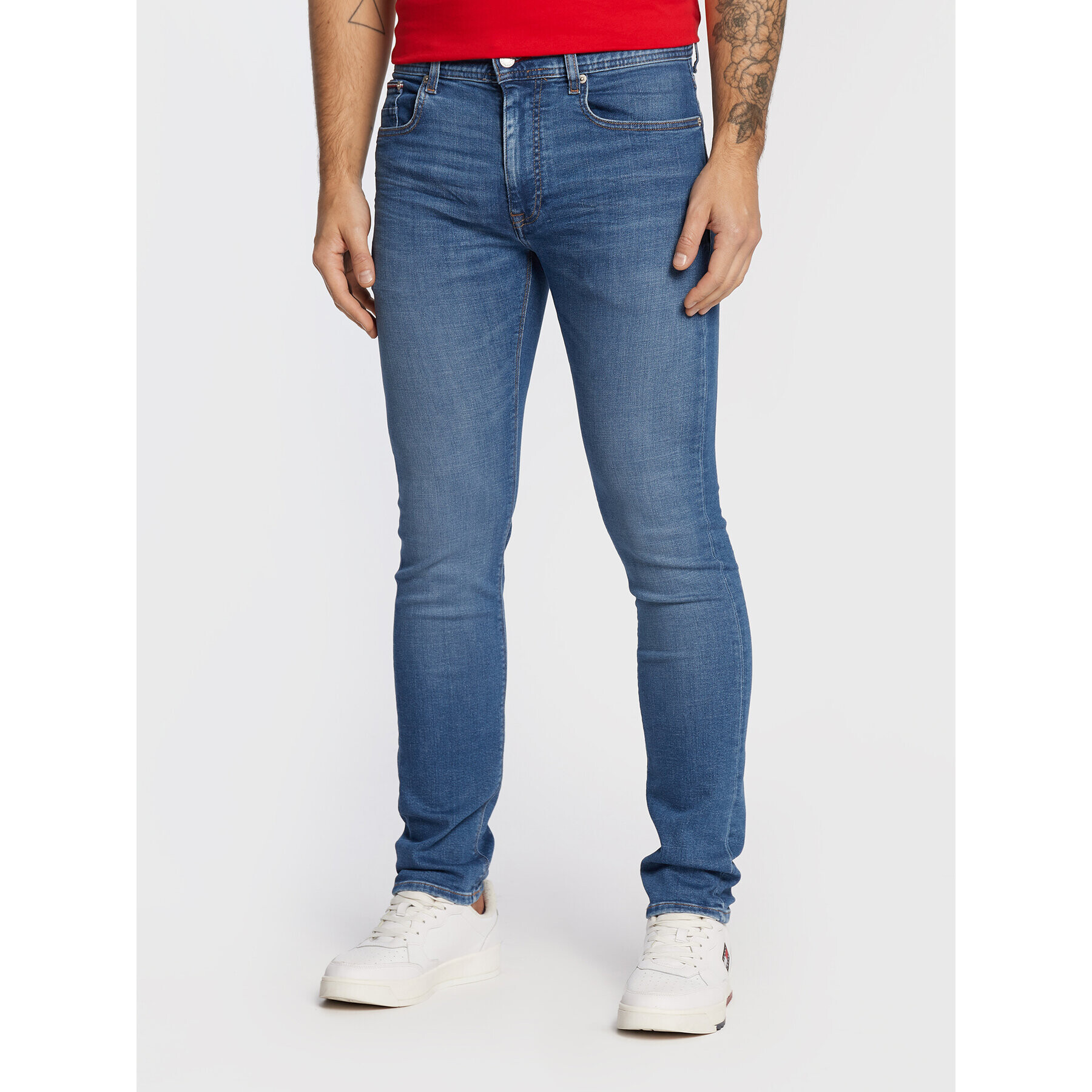 Tommy Hilfiger Дънки Bleecker Stretch MW0MW28618 Син Slim Fit - Pepit.bg