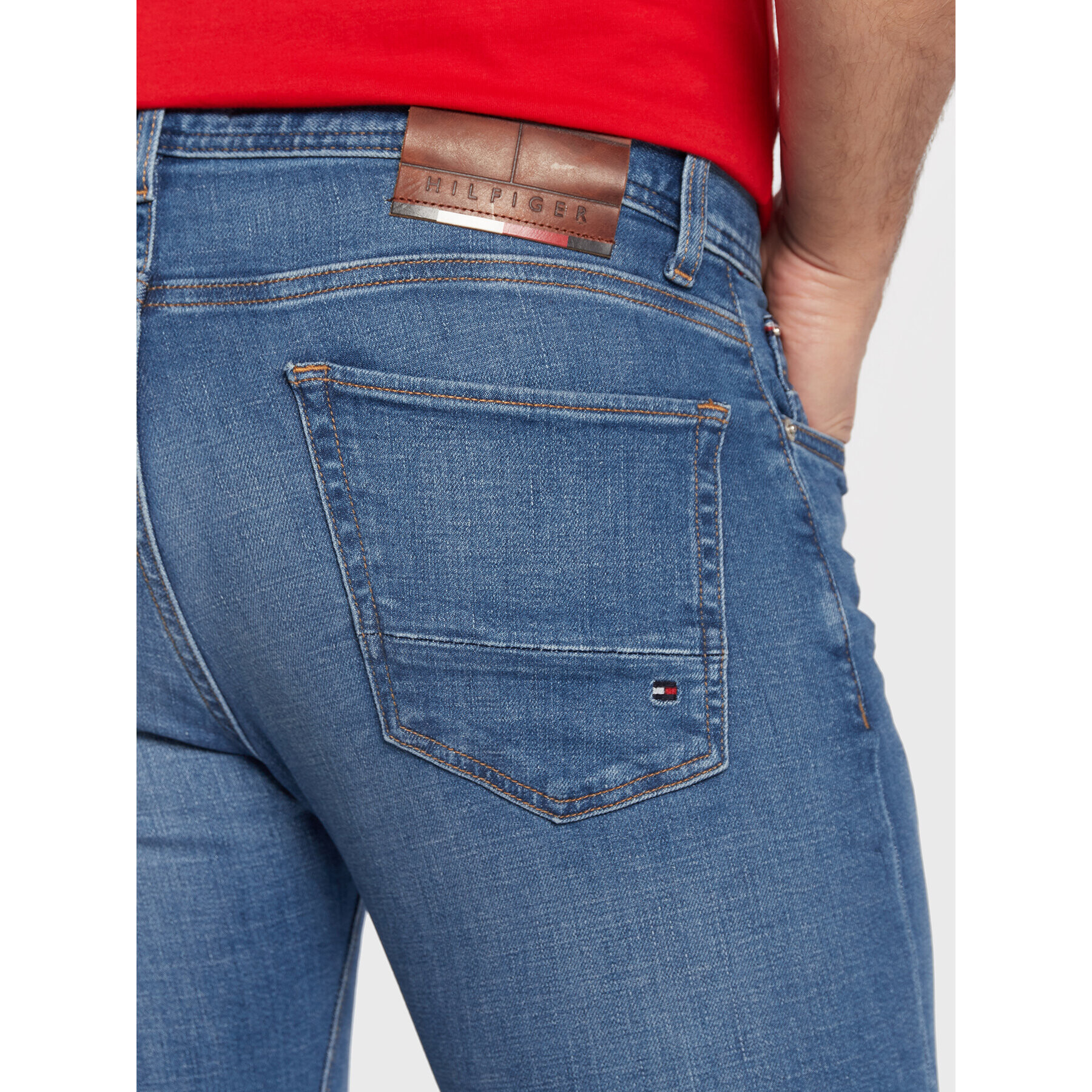 Tommy Hilfiger Дънки Bleecker Stretch MW0MW28618 Син Slim Fit - Pepit.bg