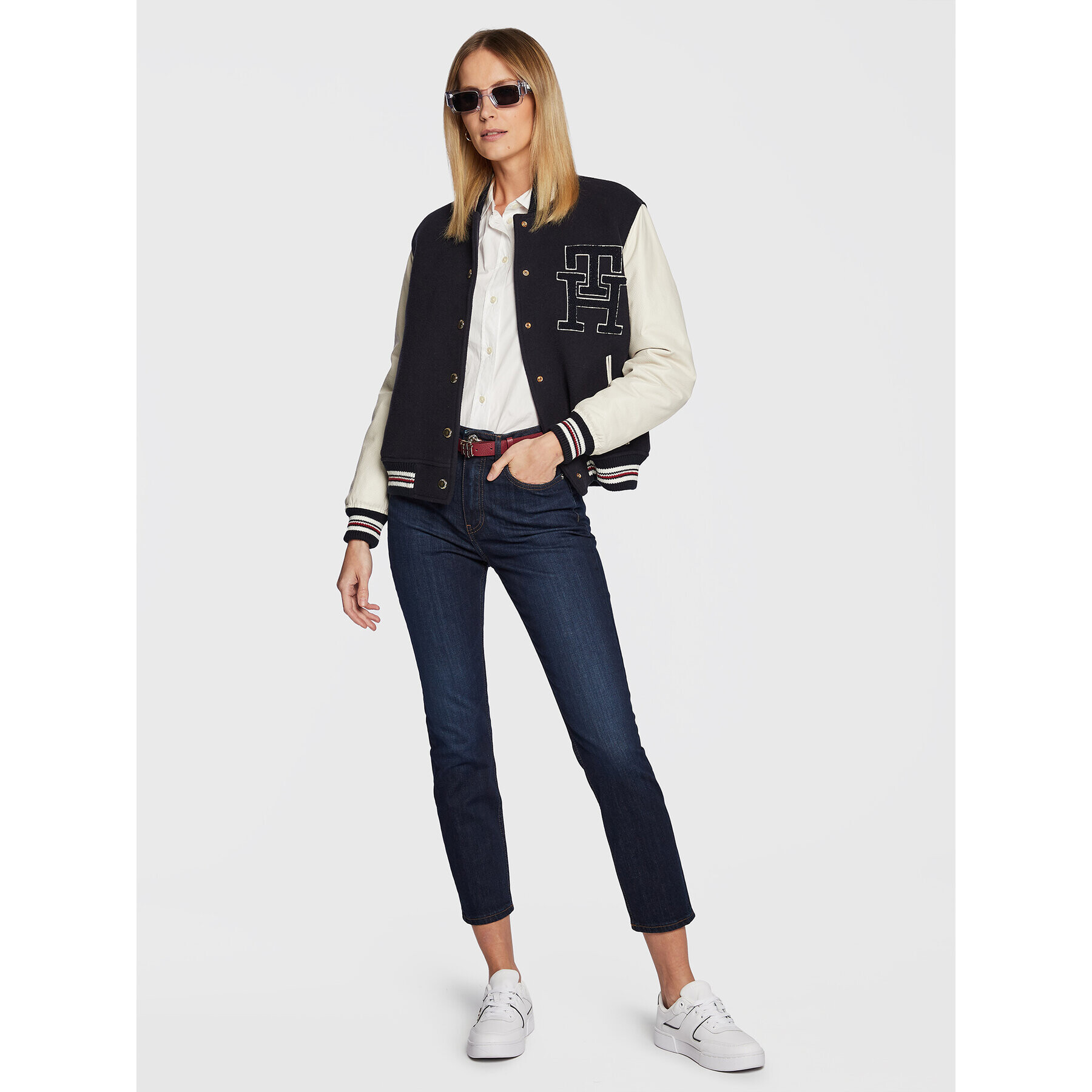 Tommy Hilfiger Дънки Cigarette WW0WW37145 Тъмносин Slim Fit - Pepit.bg
