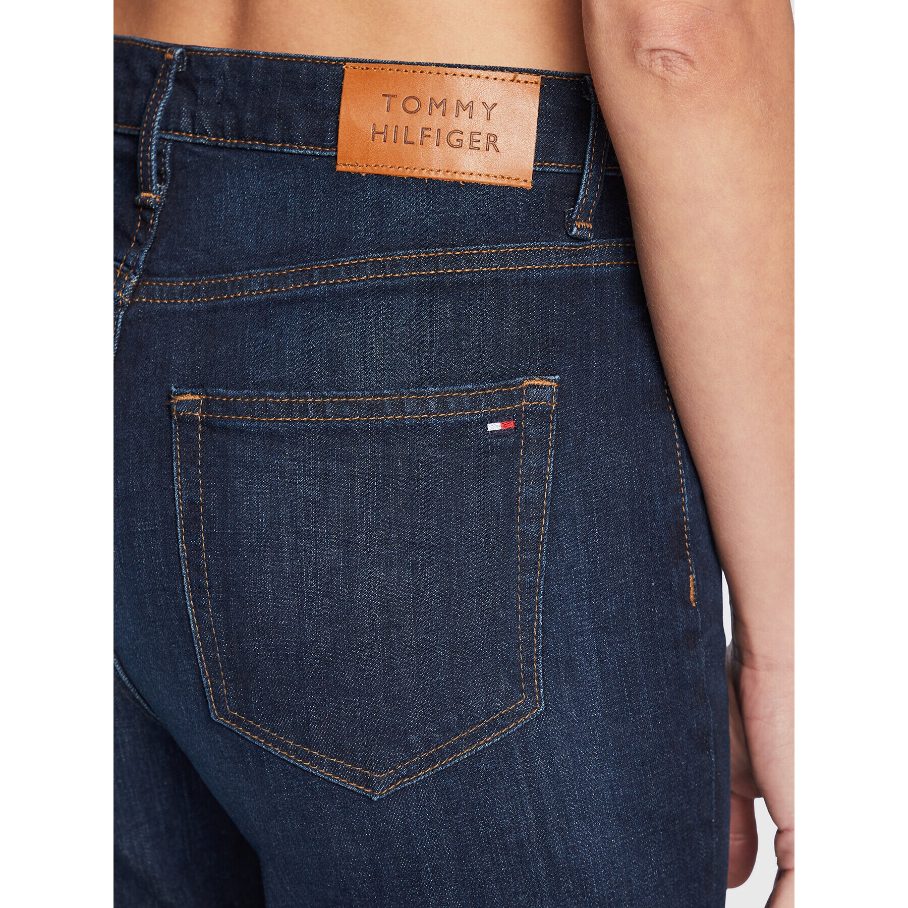 Tommy Hilfiger Дънки Cigarette WW0WW37145 Тъмносин Slim Fit - Pepit.bg