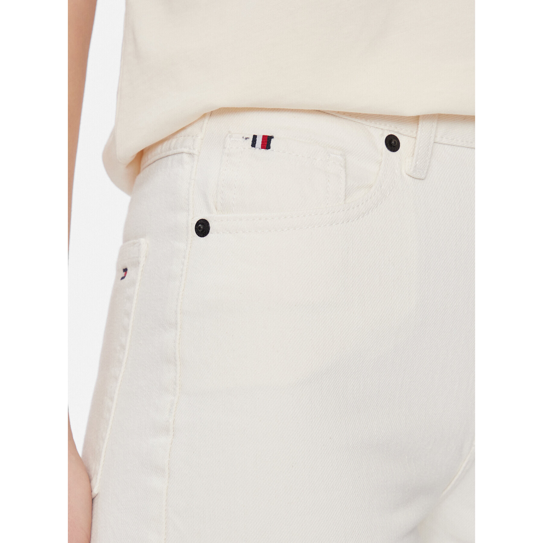 Tommy Hilfiger Дънки Classic WW0WW40642 Екрю Straight Fit - Pepit.bg