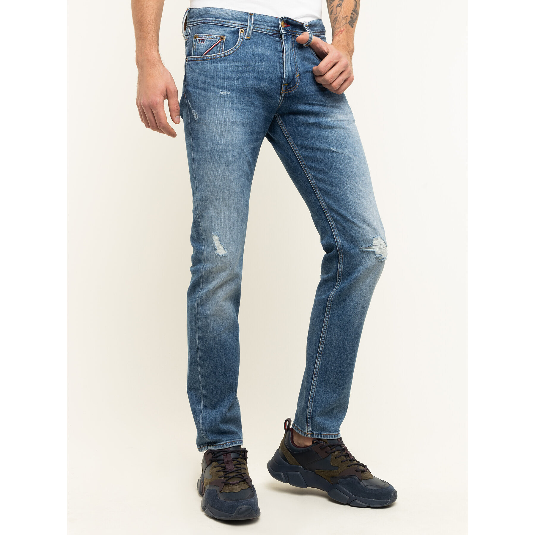 Tommy Hilfiger Дънки Denton MW0MW12667 Син Straight Fit - Pepit.bg