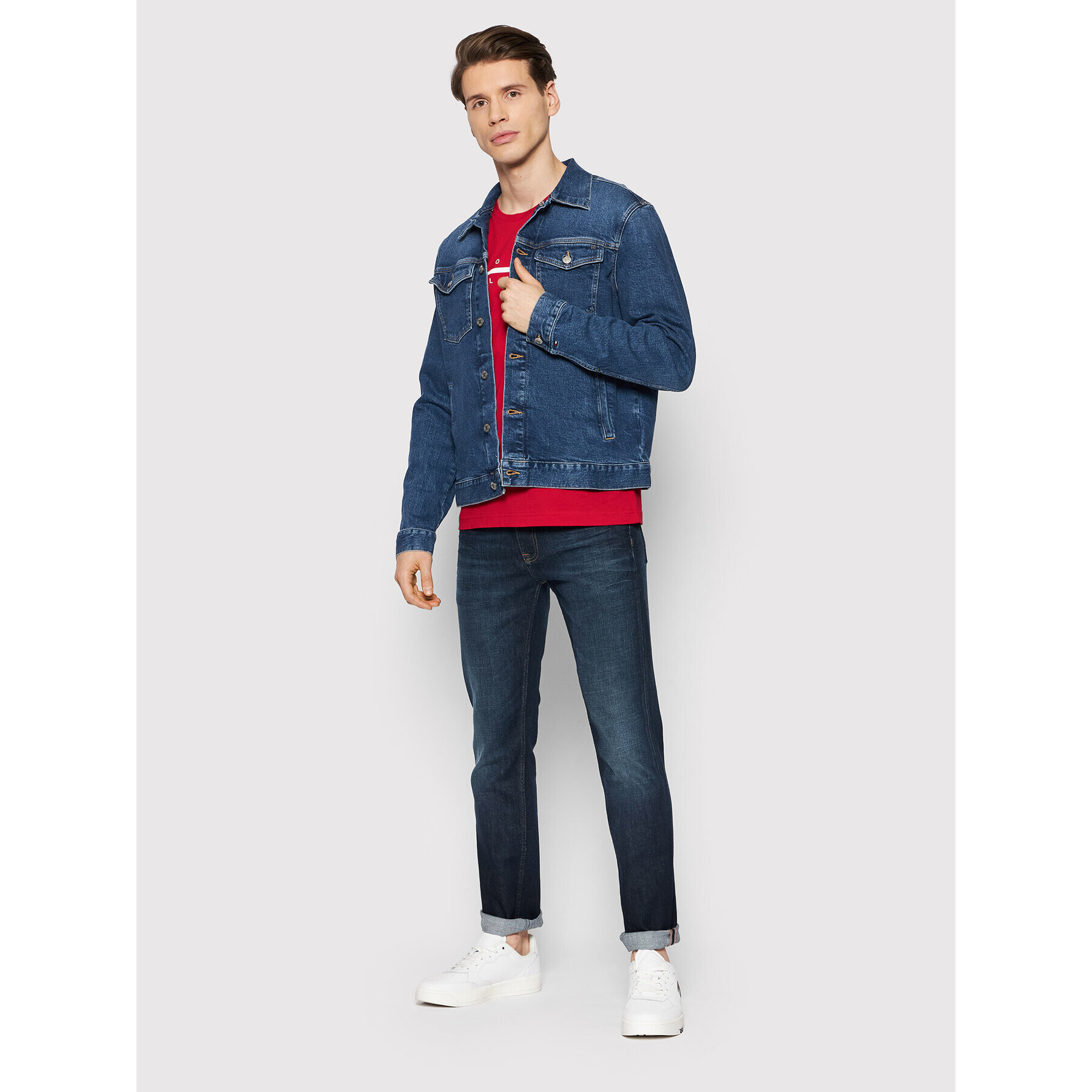 Tommy Hilfiger Дънки Denton MW0MW21903 Тъмносин Regular Fit - Pepit.bg