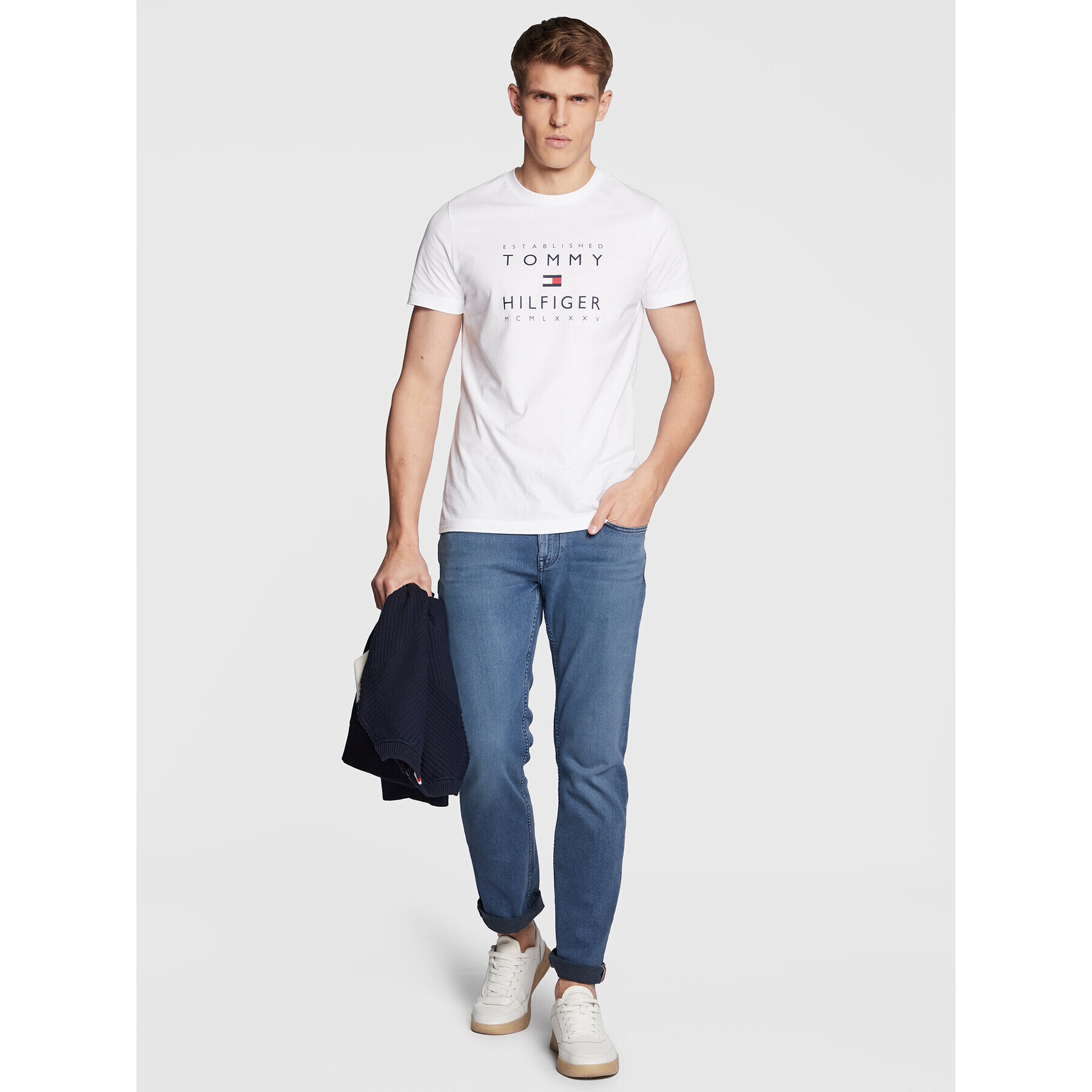 Tommy Hilfiger Дънки Denton MW0MW29598 Син Straight Fit - Pepit.bg