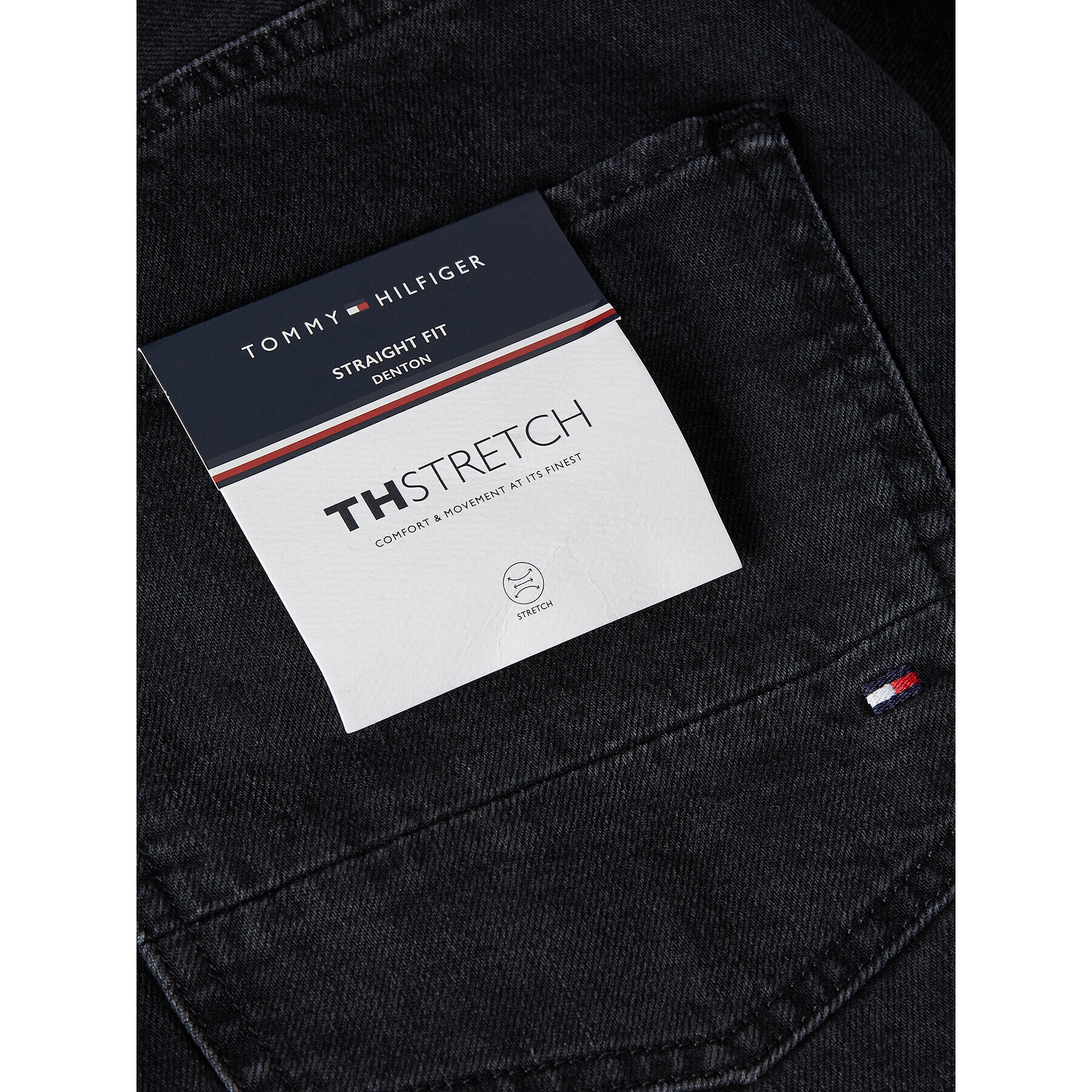 Tommy Hilfiger Дънки Denton MW0MW32080 Черен Straight Fit - Pepit.bg