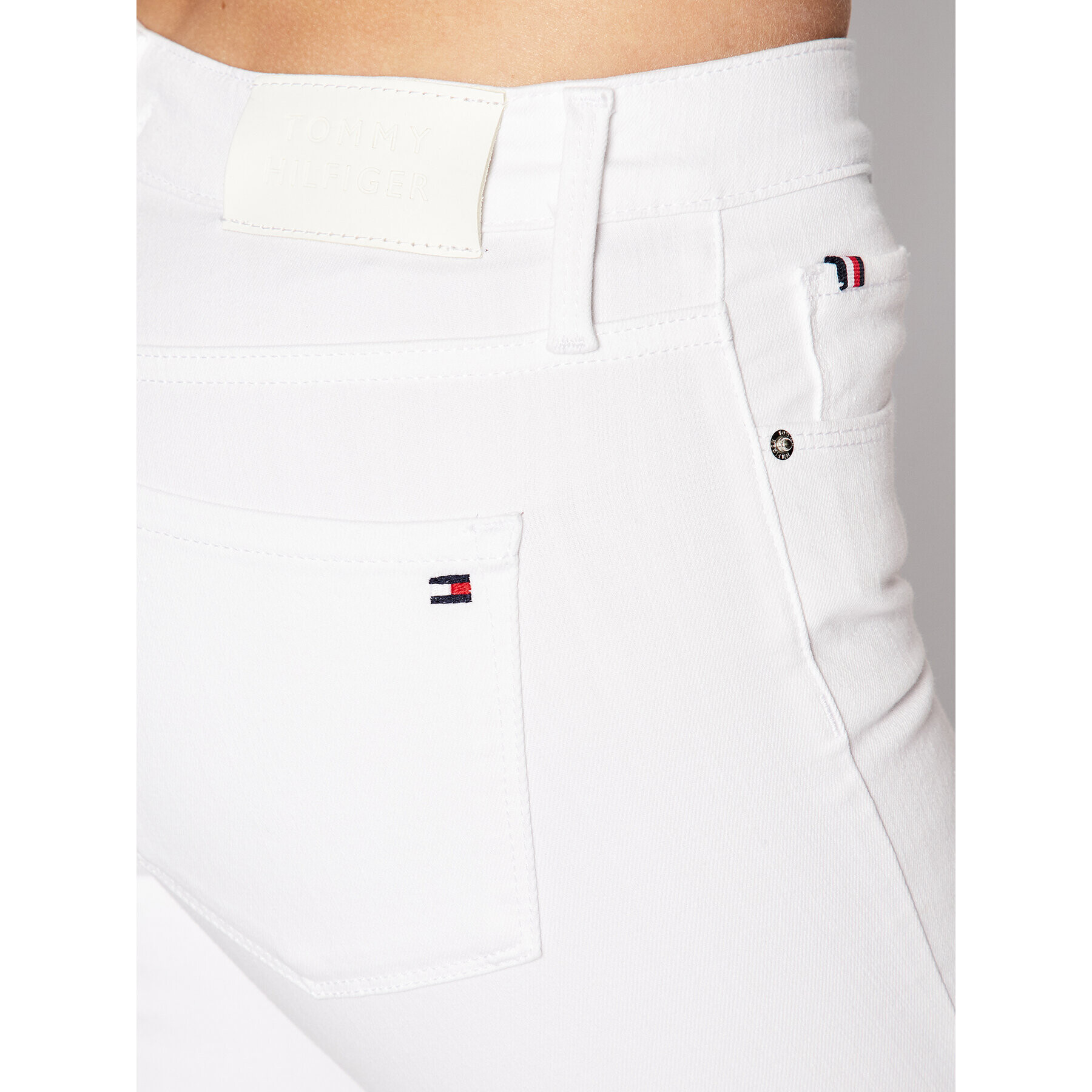 Tommy Hilfiger Дънки Flex Como WW0WW30202 Бял Slim Fit - Pepit.bg