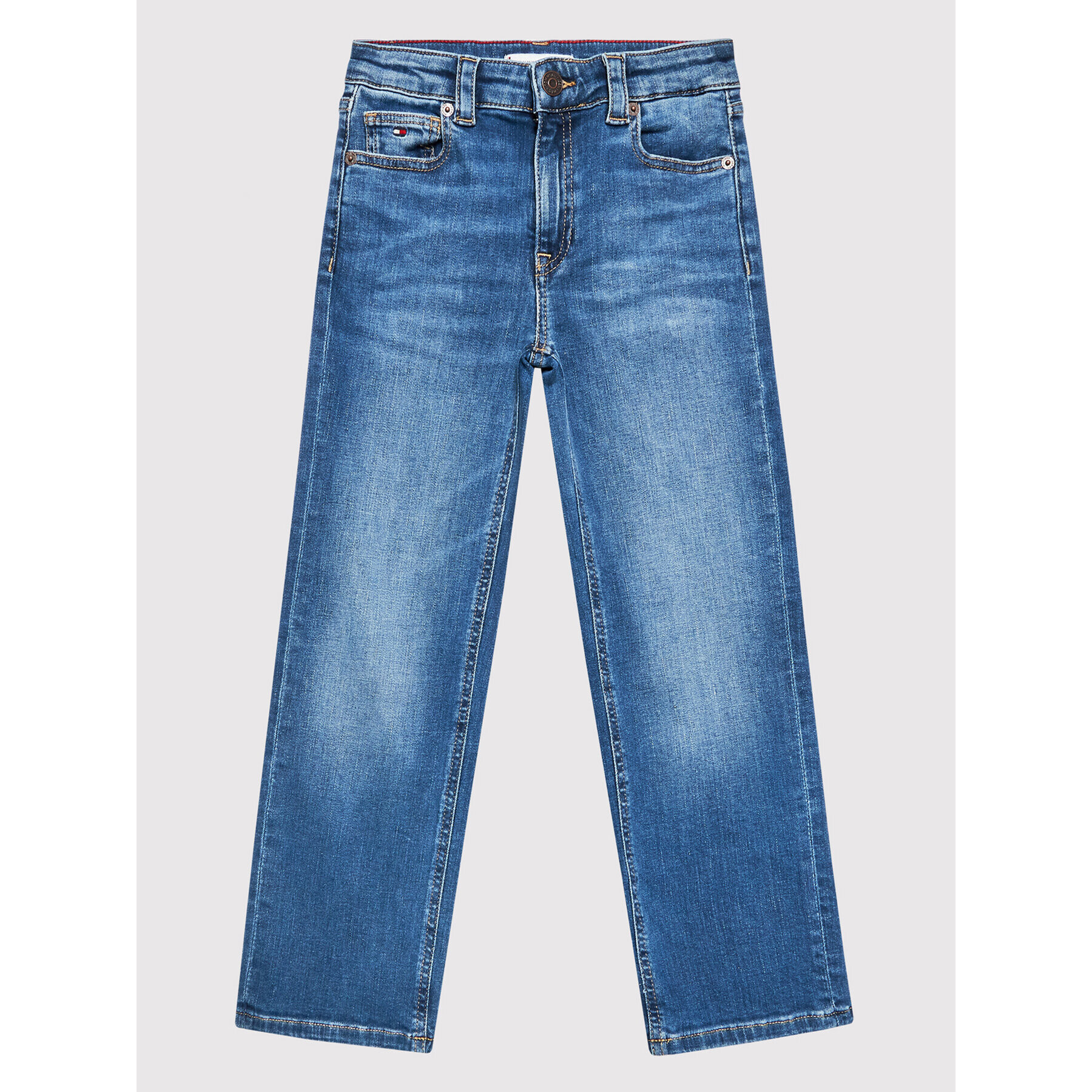Tommy Hilfiger Дънки Girlfriend KG0KG06590 Син Straight Fit - Pepit.bg