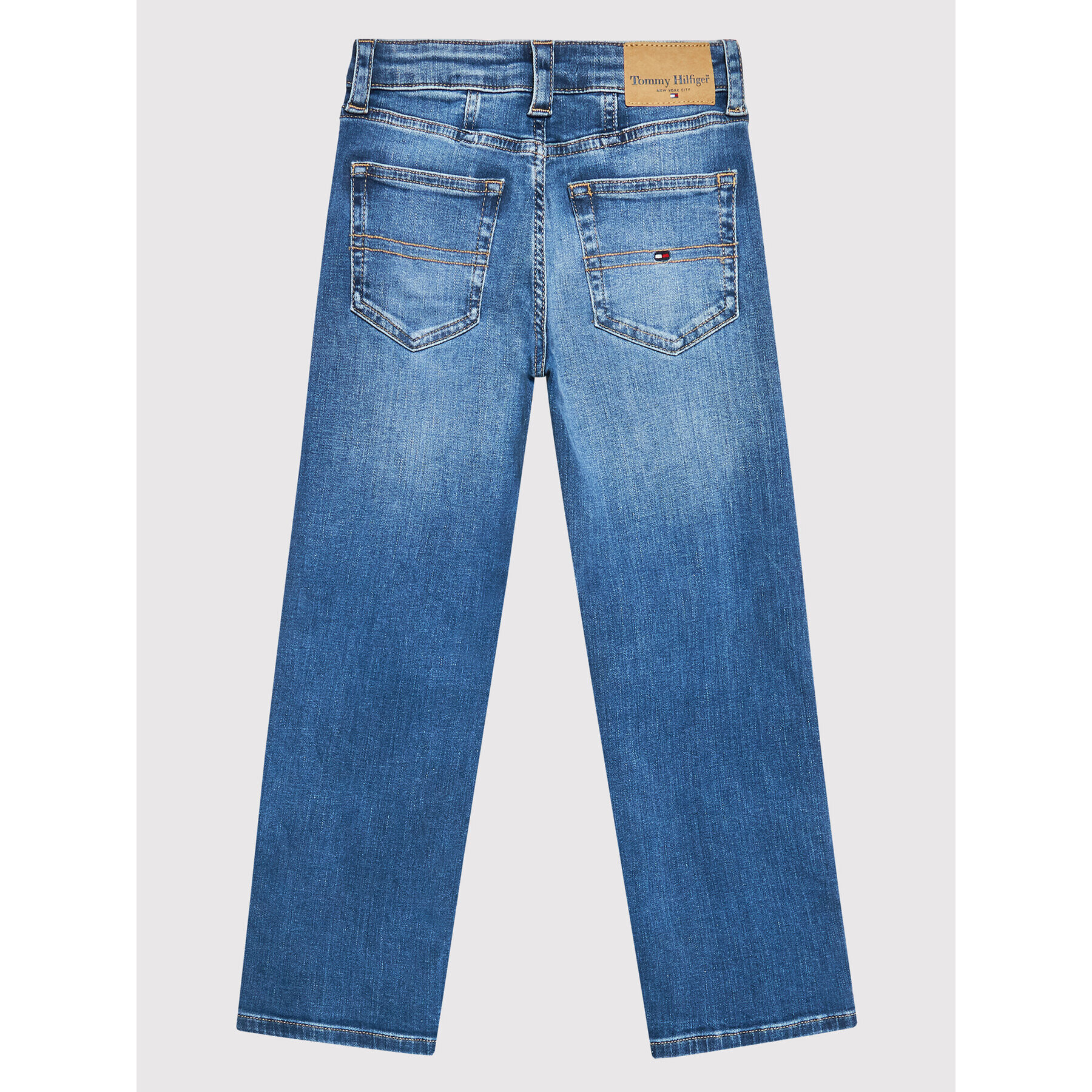 Tommy Hilfiger Дънки Girlfriend KG0KG06590 Син Straight Fit - Pepit.bg