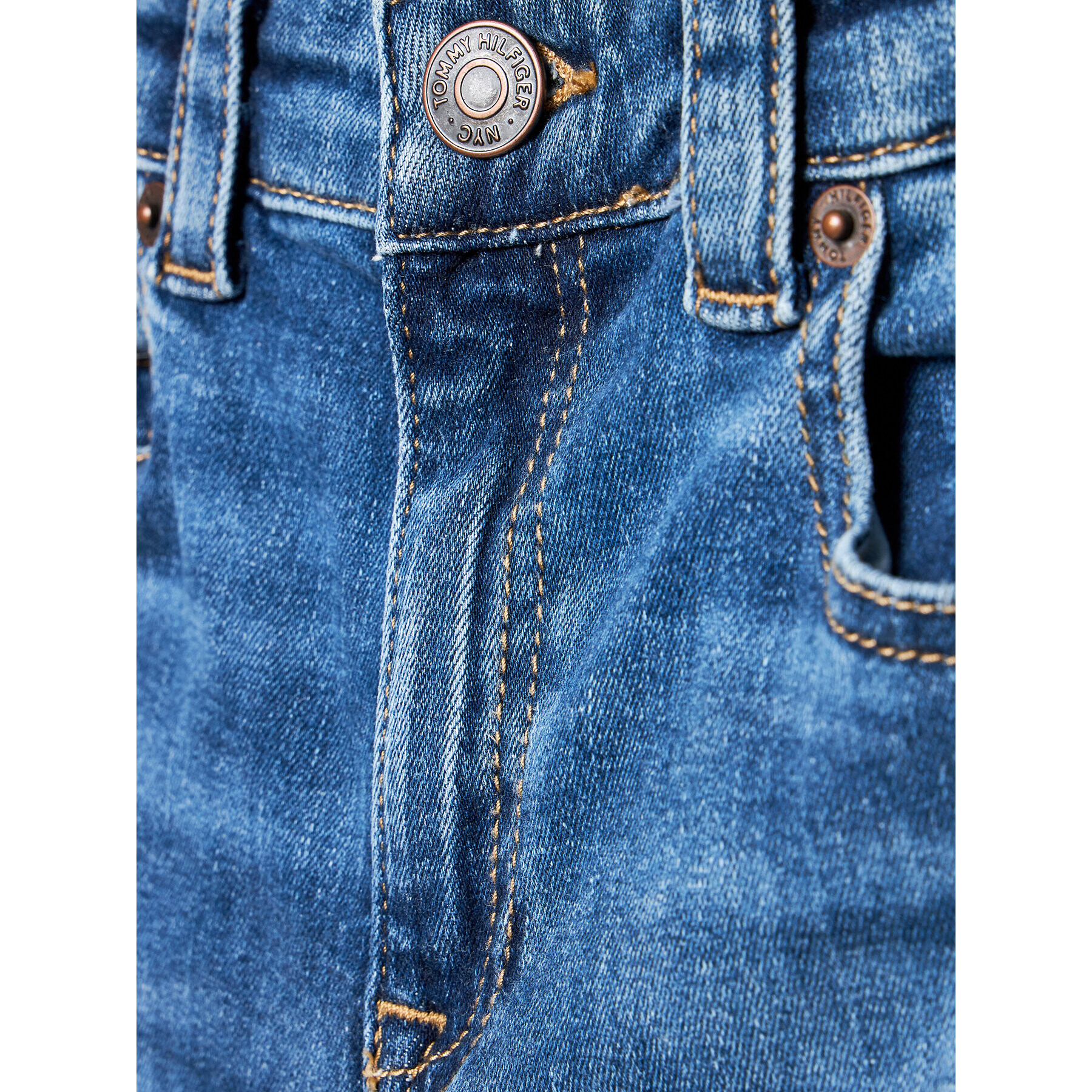 Tommy Hilfiger Дънки Girlfriend KG0KG06590 Син Straight Fit - Pepit.bg