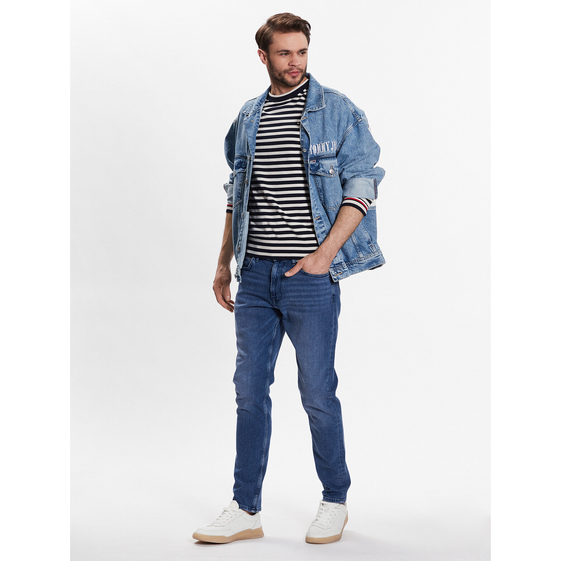 Tommy Hilfiger Дънки Houston MW0MW31088 Син Slim Taper Fit - Pepit.bg