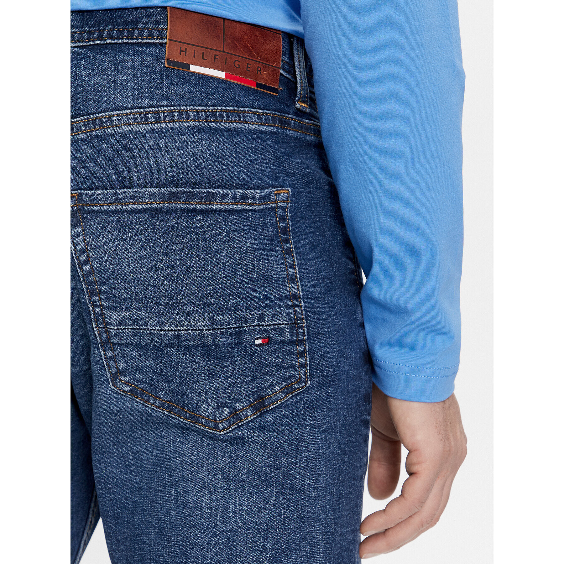 Tommy Hilfiger Дънки Houston MW0MW35159 Син Slim Fit - Pepit.bg