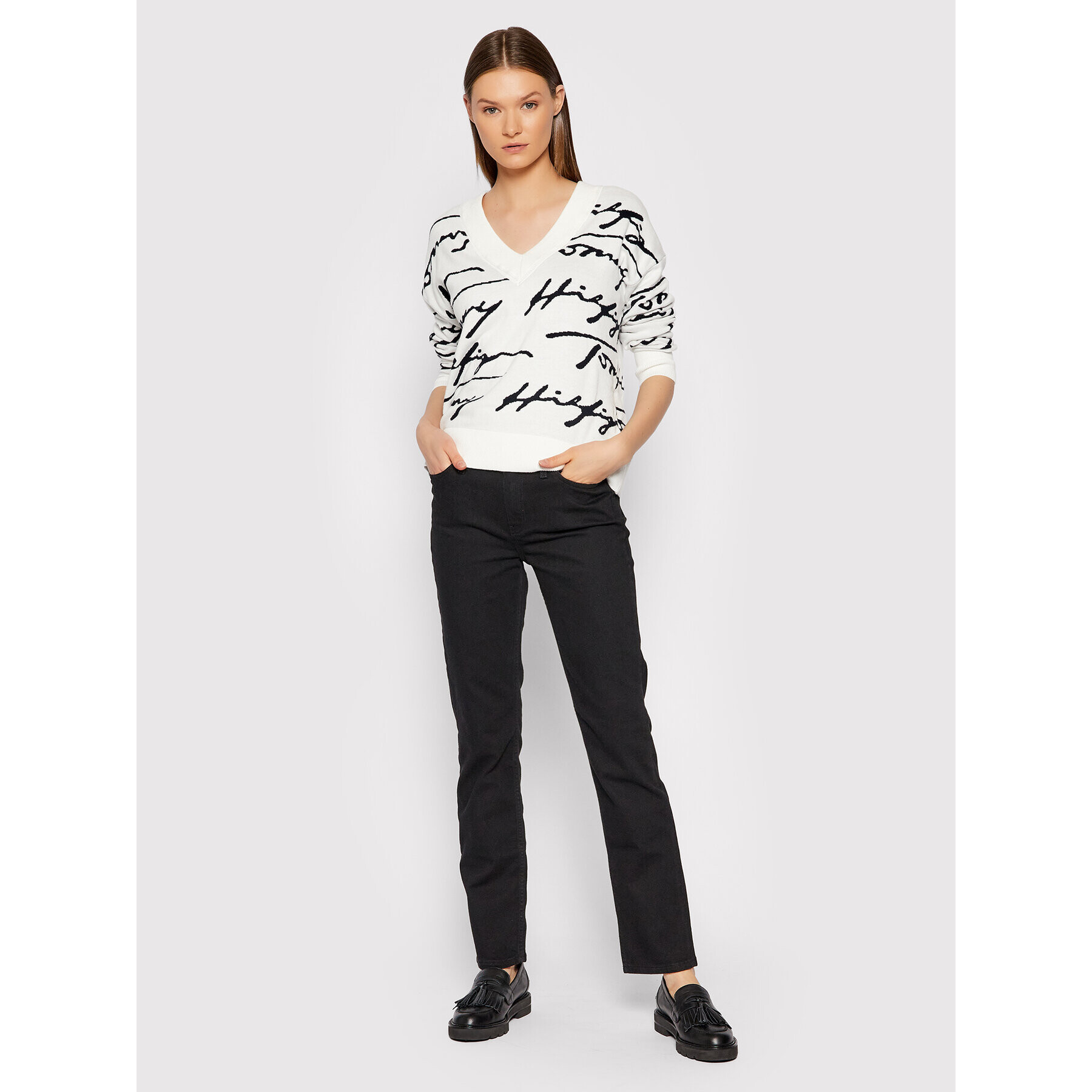 Tommy Hilfiger Дънки Rome WW0WW32292 Черен Straight Fit - Pepit.bg