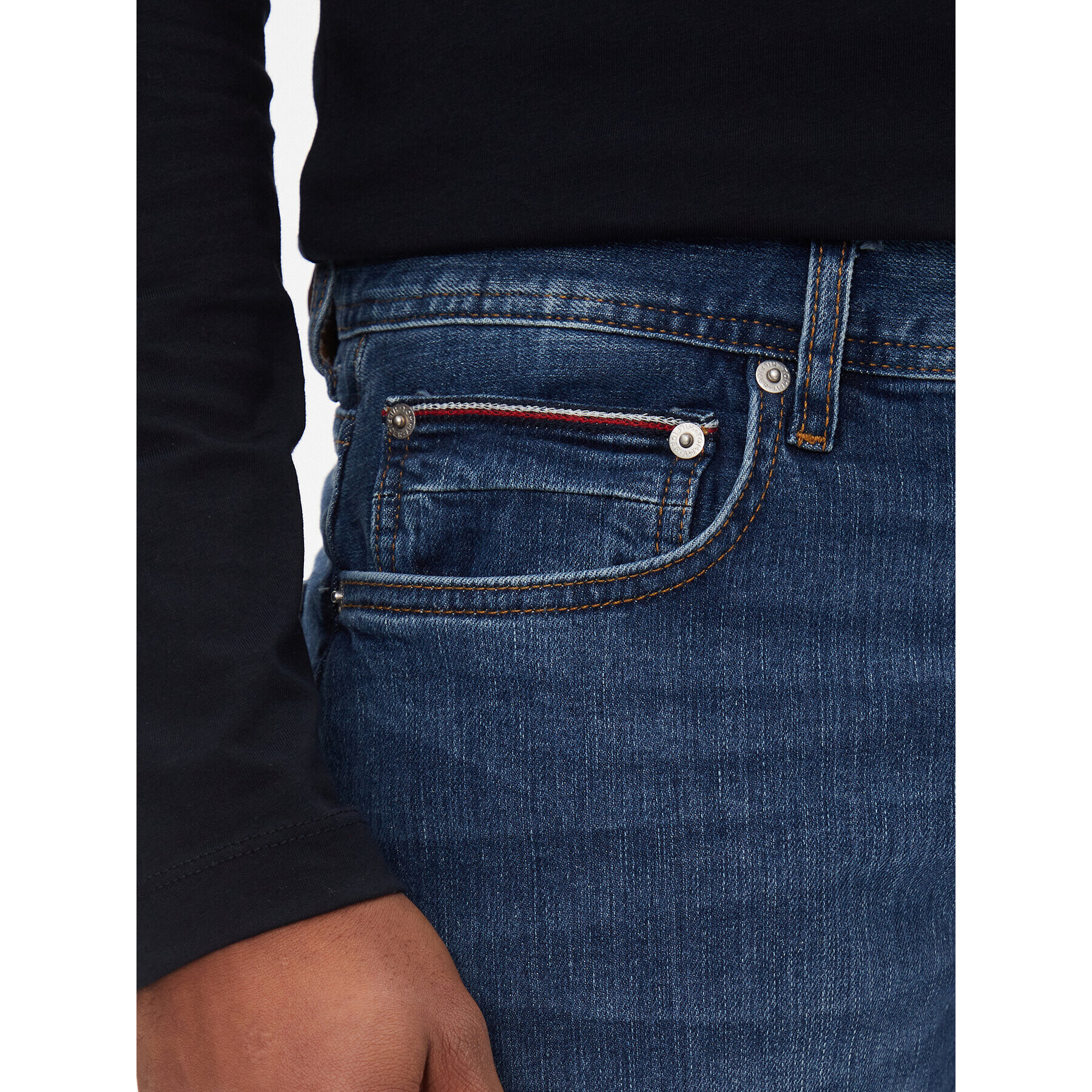 Tommy Hilfiger Дънки Straight Denton Str Mandall Ind MW0MW33945 Син Straight Leg - Pepit.bg