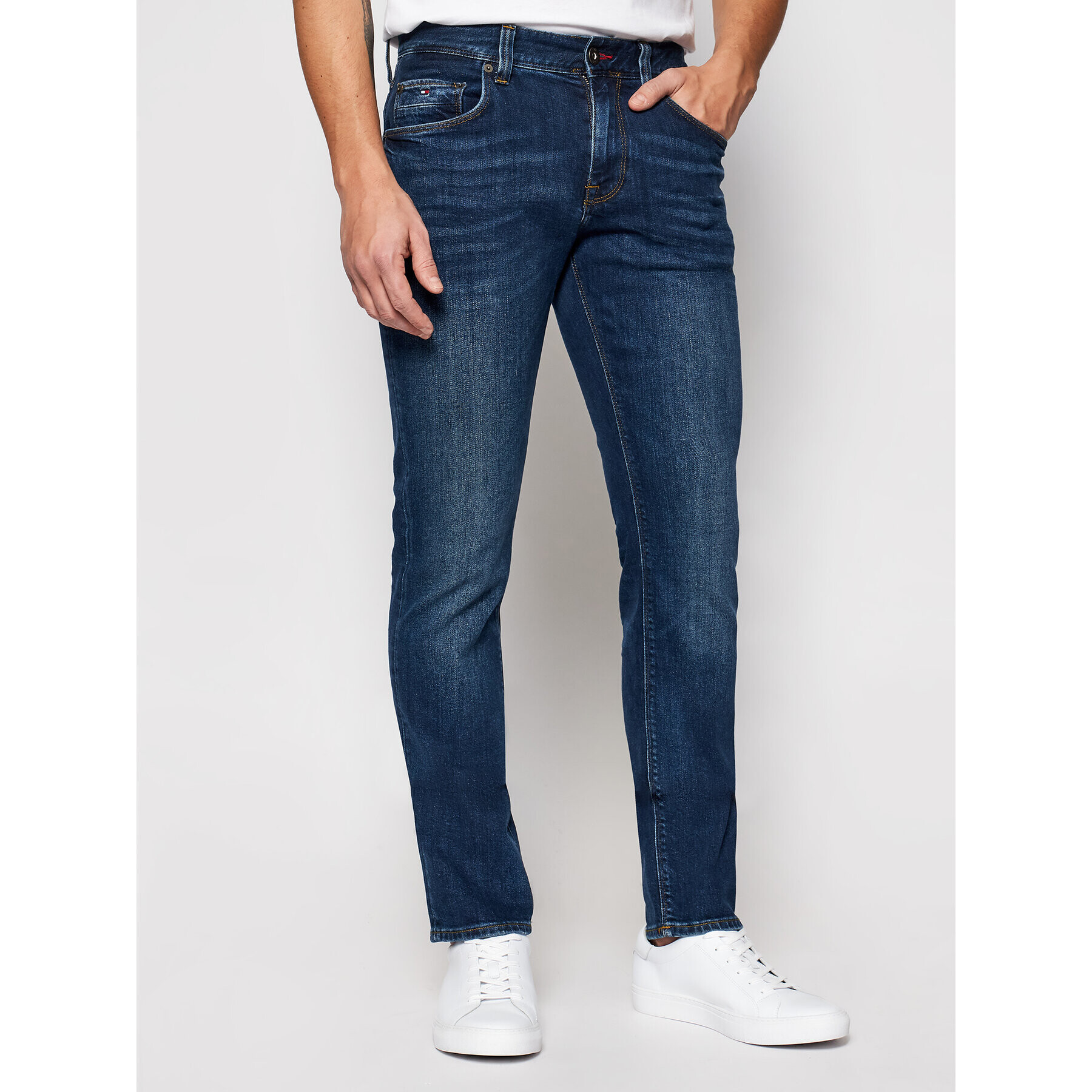 Tommy Hilfiger Дънки Straight Leg MW0MW01757 Тъмносин Straight Fit - Pepit.bg