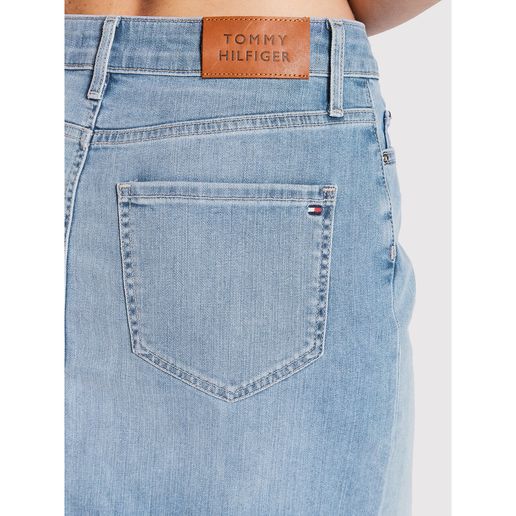 Tommy Hilfiger Дънкова пола Rome WW0WW35342 Син Slim Fit - Pepit.bg