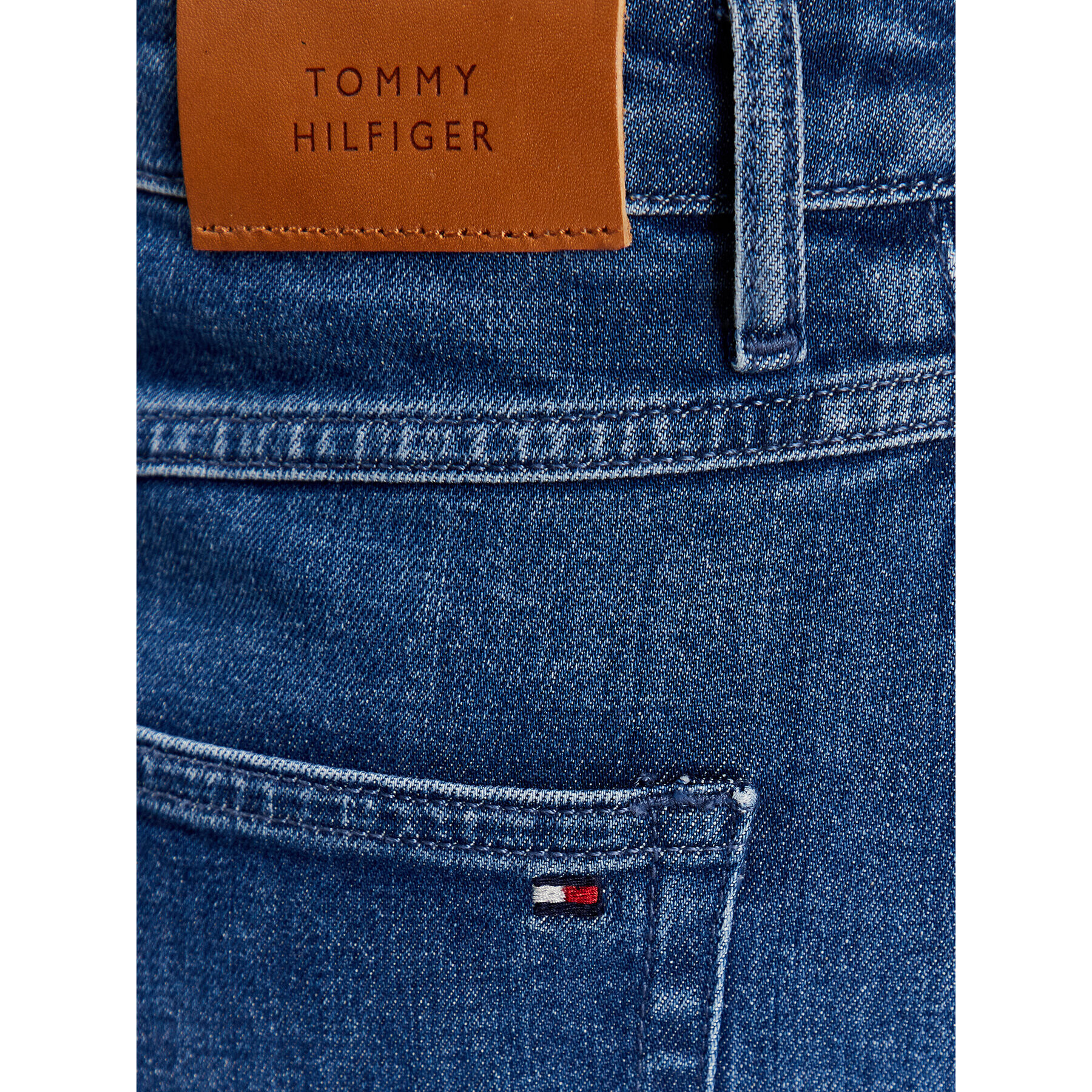 Tommy Hilfiger Дънкова пола WW0WW38186 Тъмносин Regular Fit - Pepit.bg