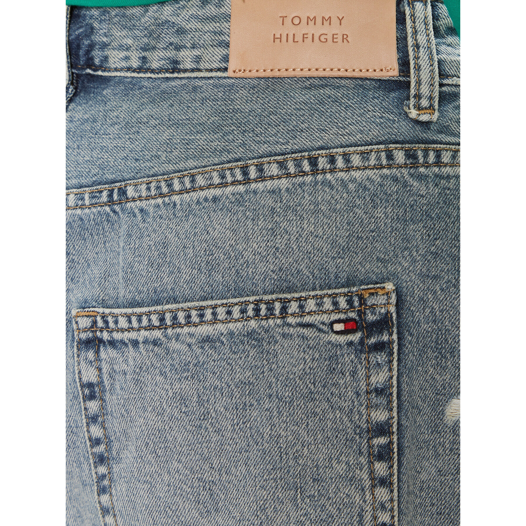 Tommy Hilfiger Дънкова пола WW0WW40656 Син Relaxed Fit - Pepit.bg