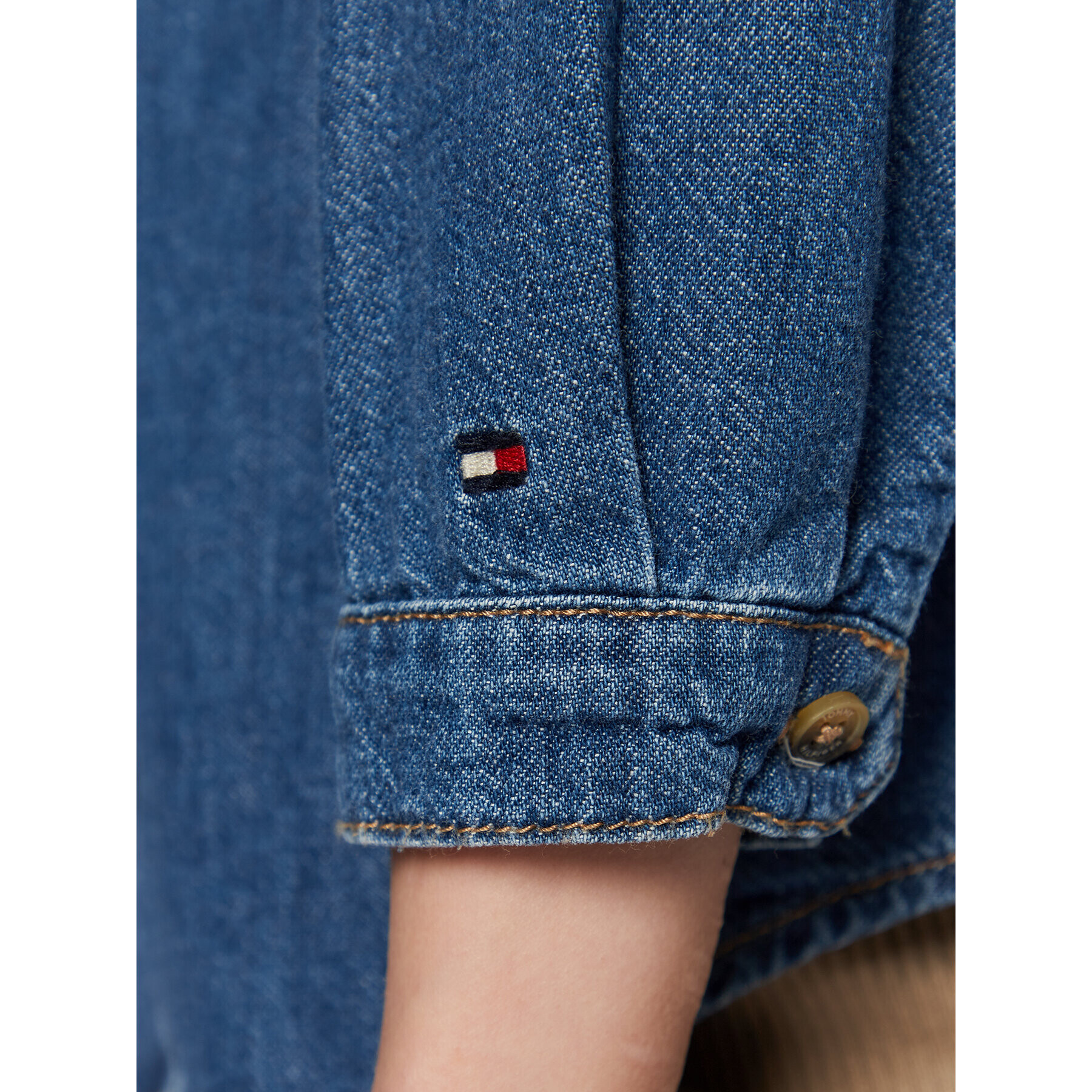 Tommy Hilfiger дънкова риза Frill WW0WW37137 Син Regular Fit - Pepit.bg