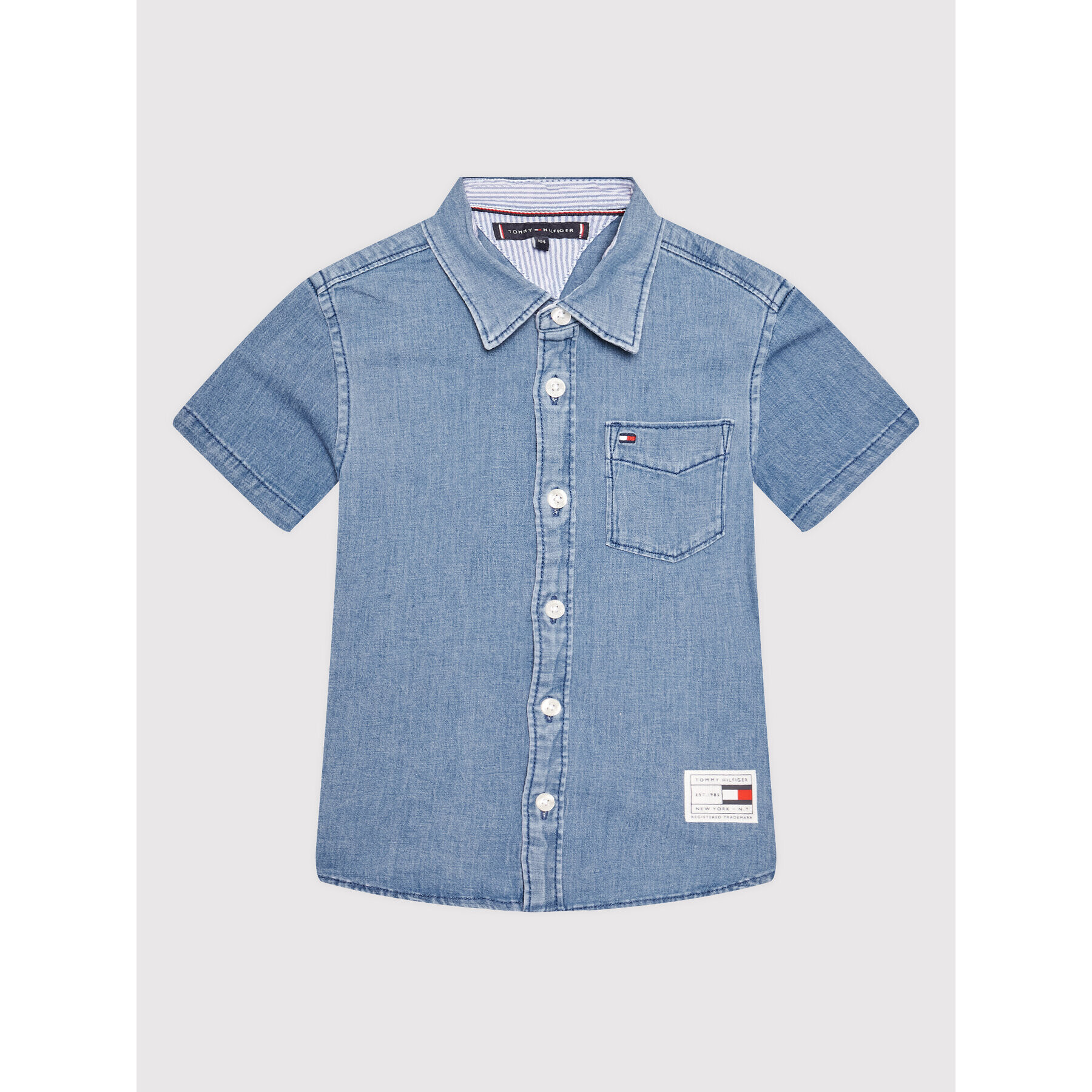 Tommy Hilfiger дънкова риза KB0KB07433 M Син Regular Fit - Pepit.bg