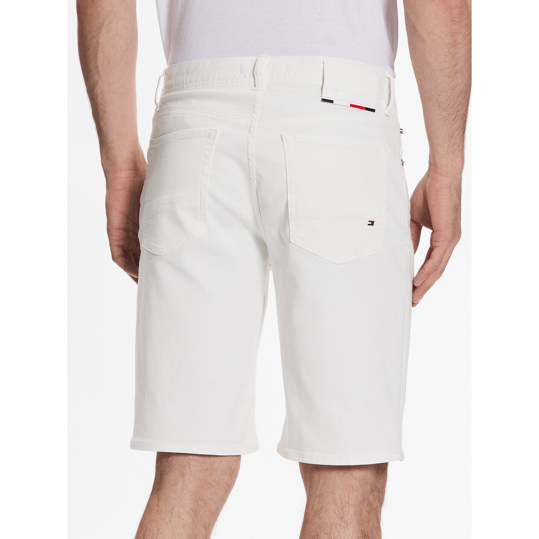 Tommy Hilfiger Дънкови шорти Brooklyn MW0MW32052 Бял Slim Fit - Pepit.bg