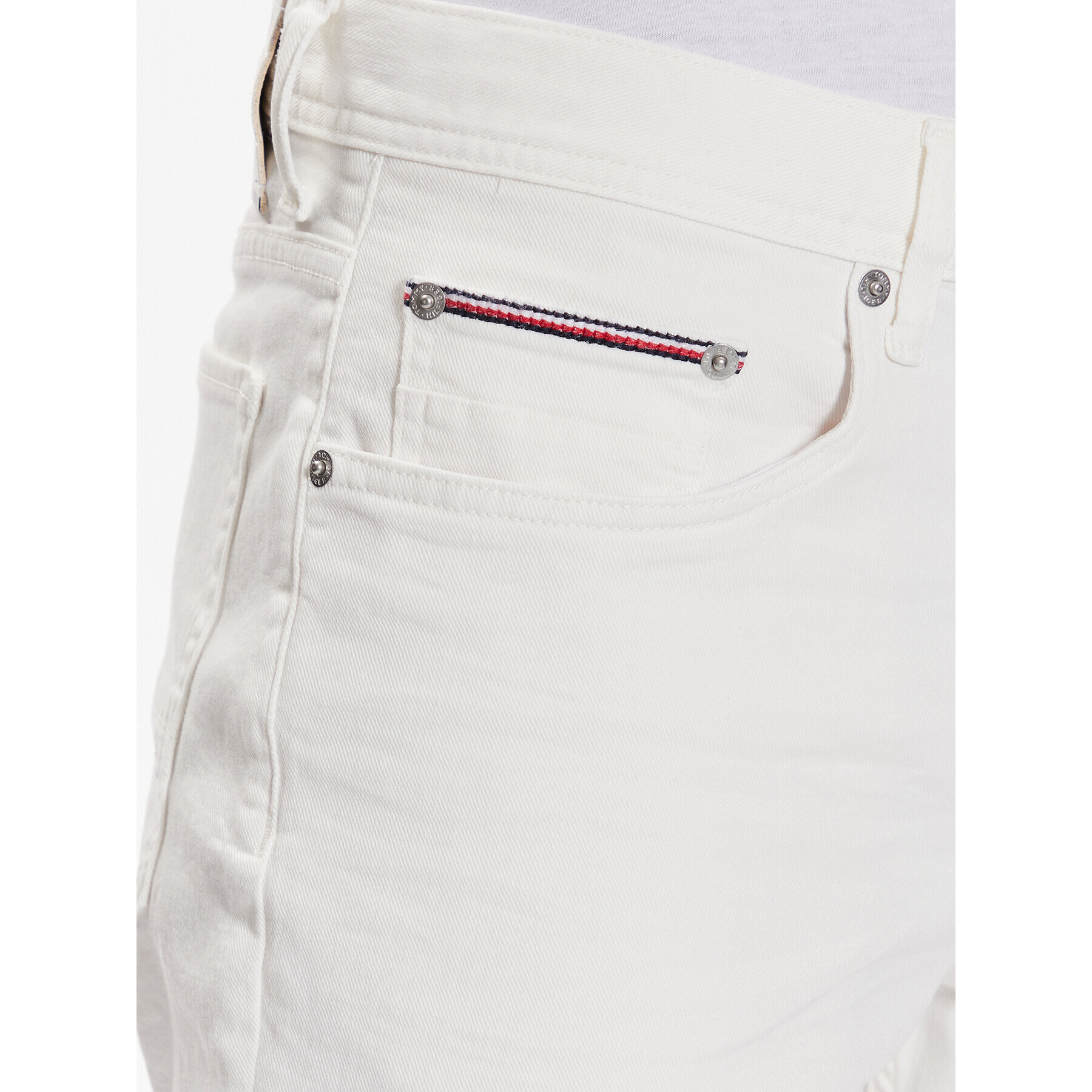 Tommy Hilfiger Дънкови шорти Brooklyn MW0MW32052 Бял Slim Fit - Pepit.bg