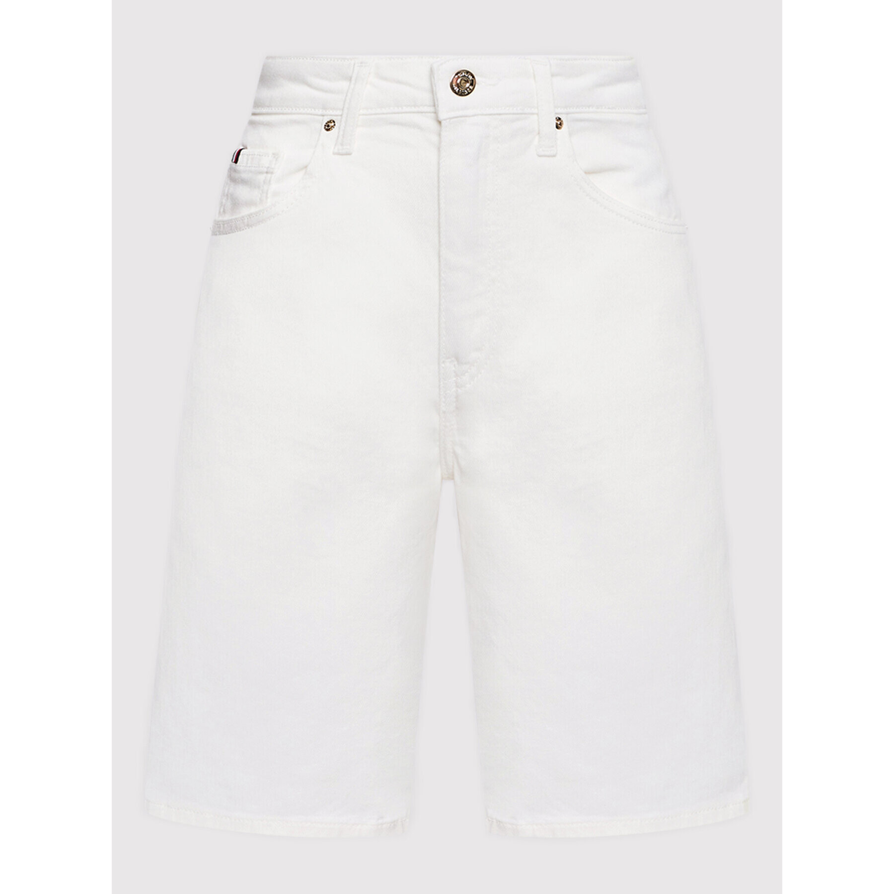 Tommy Hilfiger Дънкови шорти Classic WW0WW34082 Бял Regular Fit - Pepit.bg