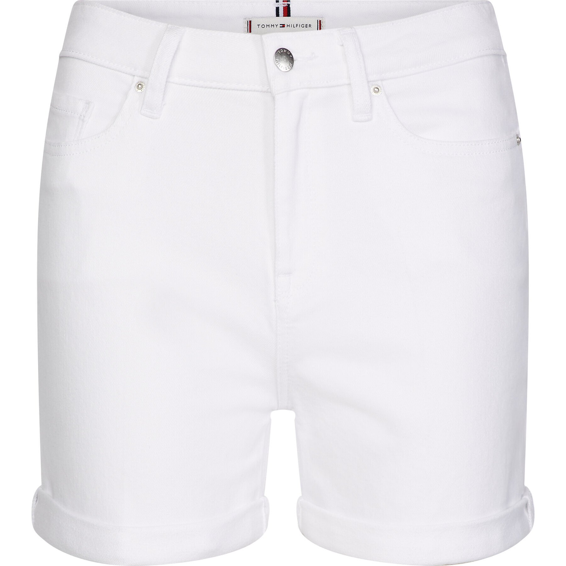 Tommy Hilfiger Дънкови шорти Rome WW0WW27414 Бял Slim Fit - Pepit.bg