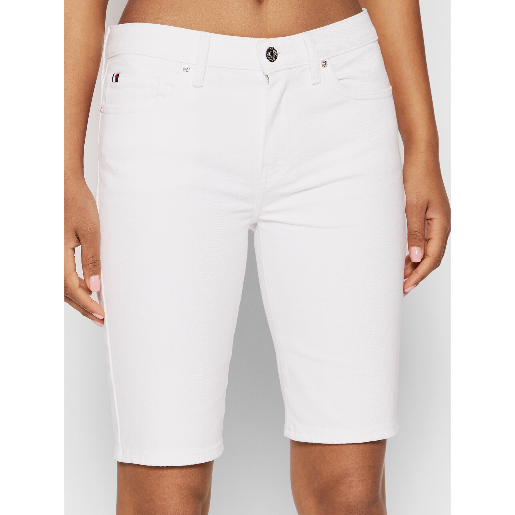Tommy Hilfiger Дънкови шорти Venice WW0WW33213 Бял Slim Fit - Pepit.bg