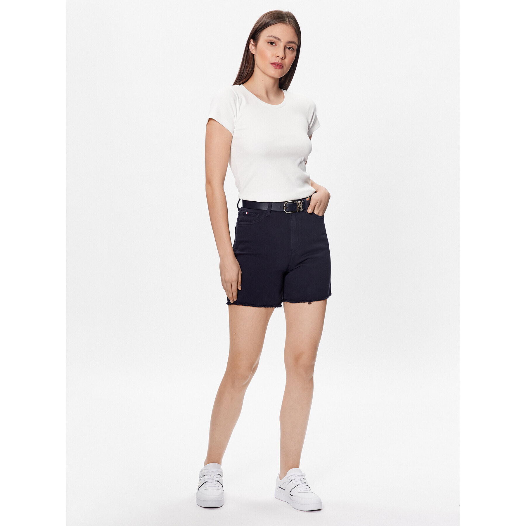 Tommy Hilfiger Дънкови шорти WW0WW40211 Тъмносин Regular Fit - Pepit.bg