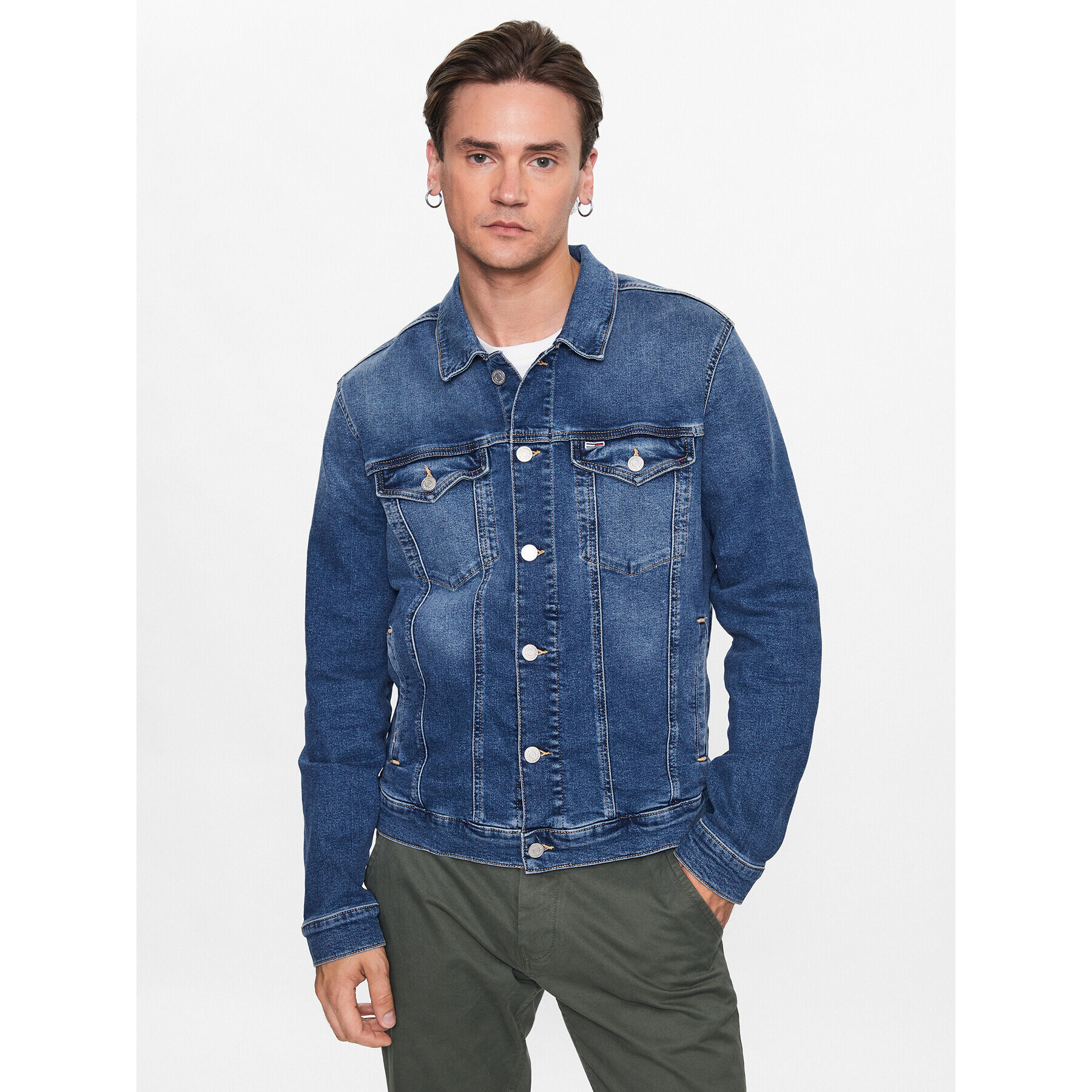 Tommy Hilfiger Дънково яке DM0DM16729 Тъмносин Regular Fit - Pepit.bg