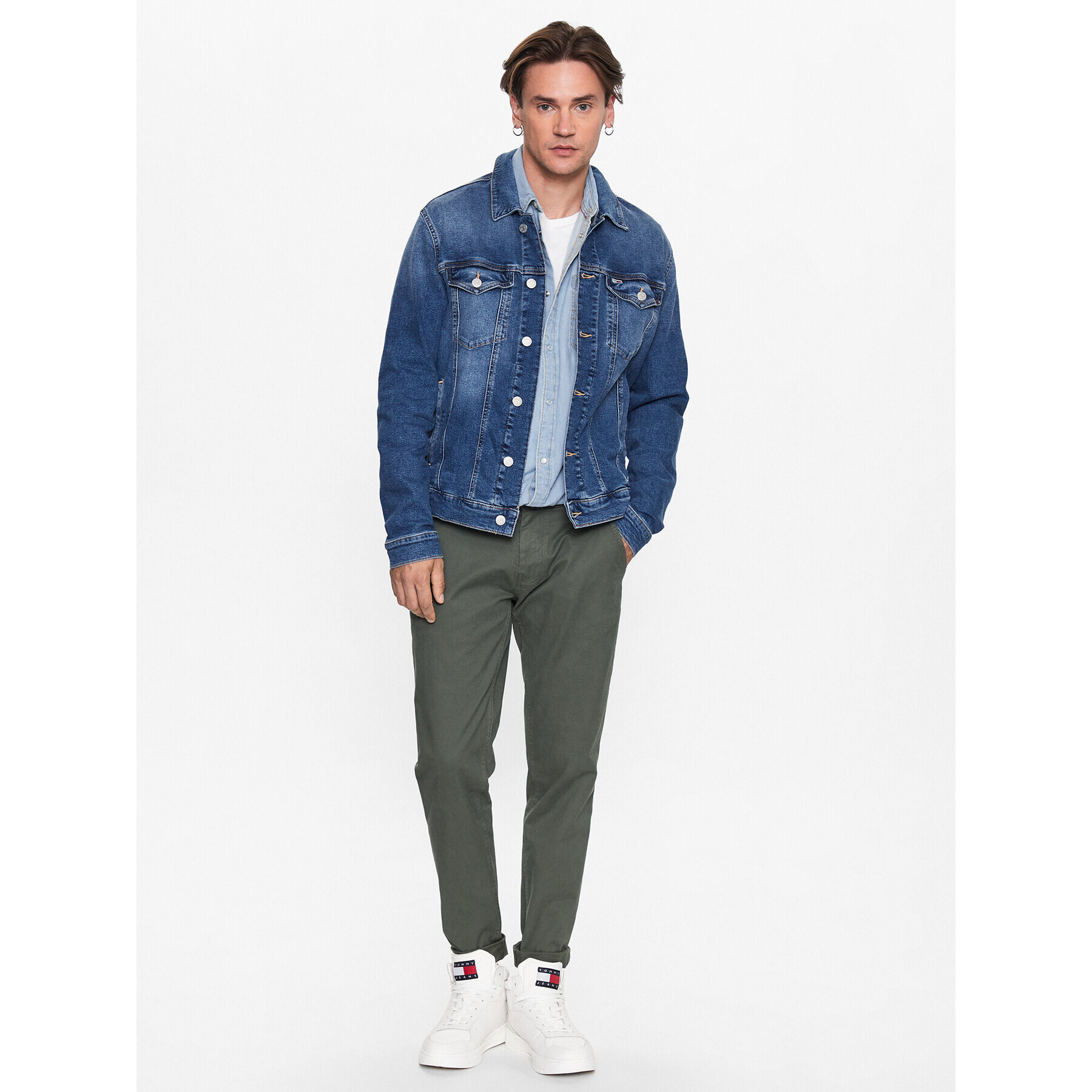 Tommy Hilfiger Дънково яке DM0DM16729 Тъмносин Regular Fit - Pepit.bg