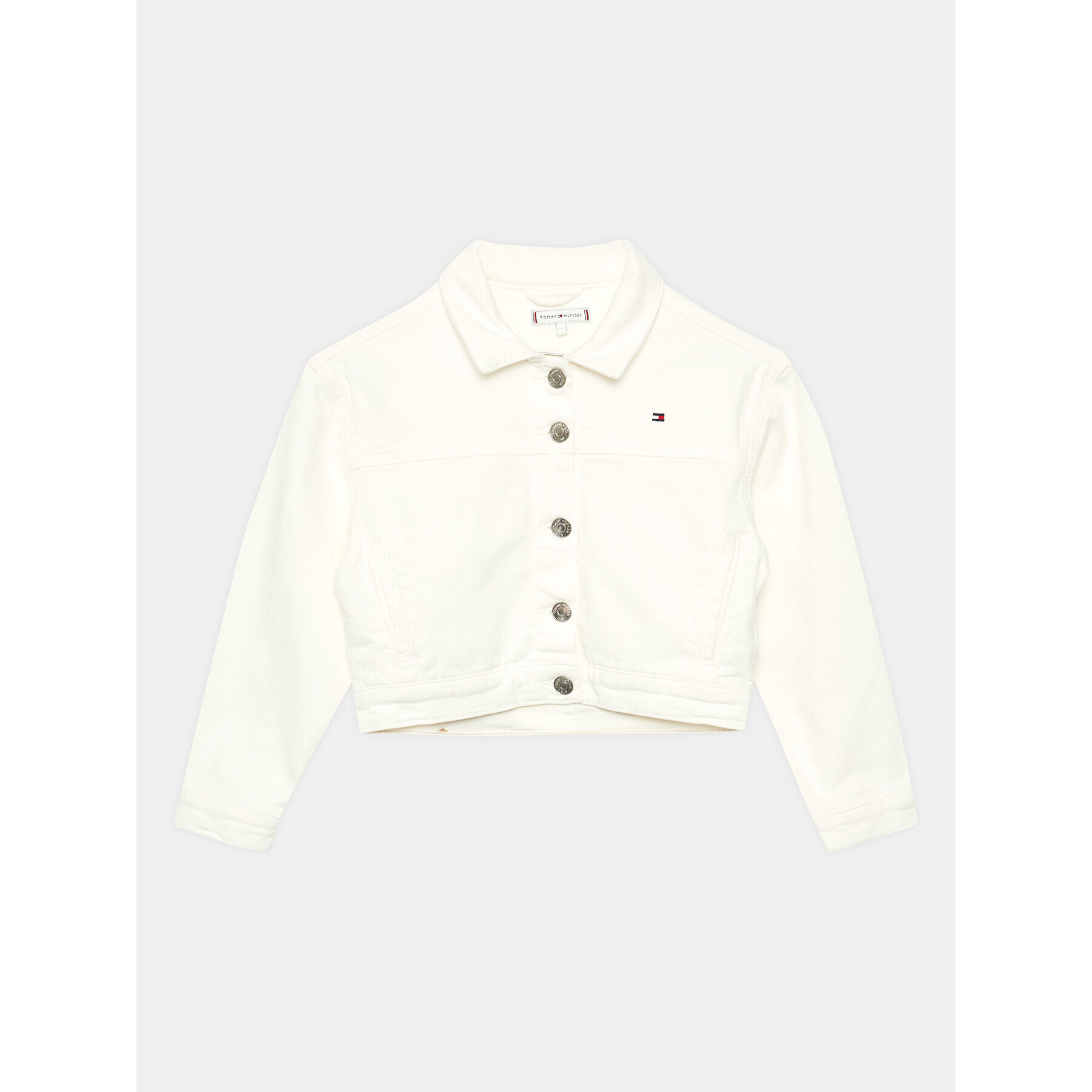Tommy Hilfiger Дънково яке KG0KG07224 Бял Regular Fit - Pepit.bg