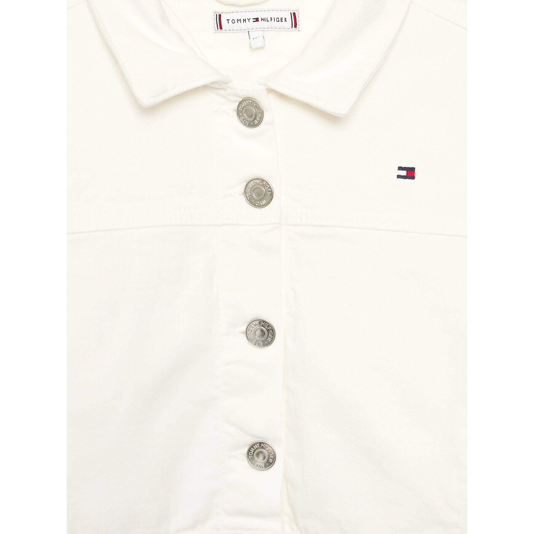 Tommy Hilfiger Дънково яке KG0KG07224 Бял Regular Fit - Pepit.bg