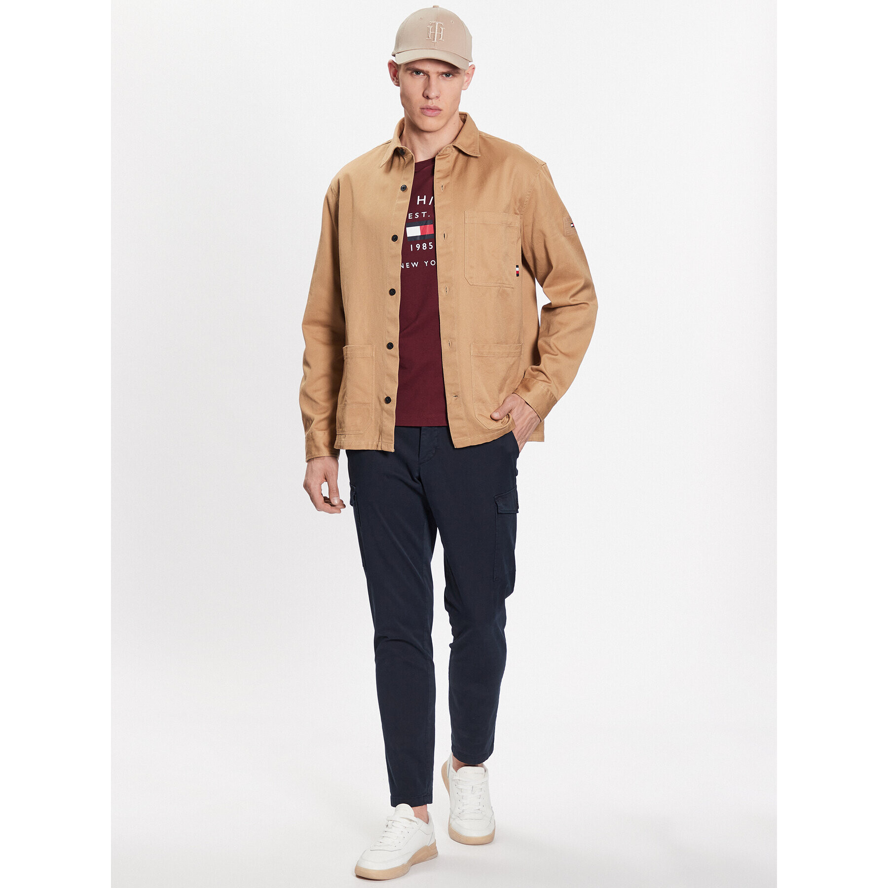 Tommy Hilfiger Дънково яке Solid MW0MW31773 Кафяв Regular Fit - Pepit.bg